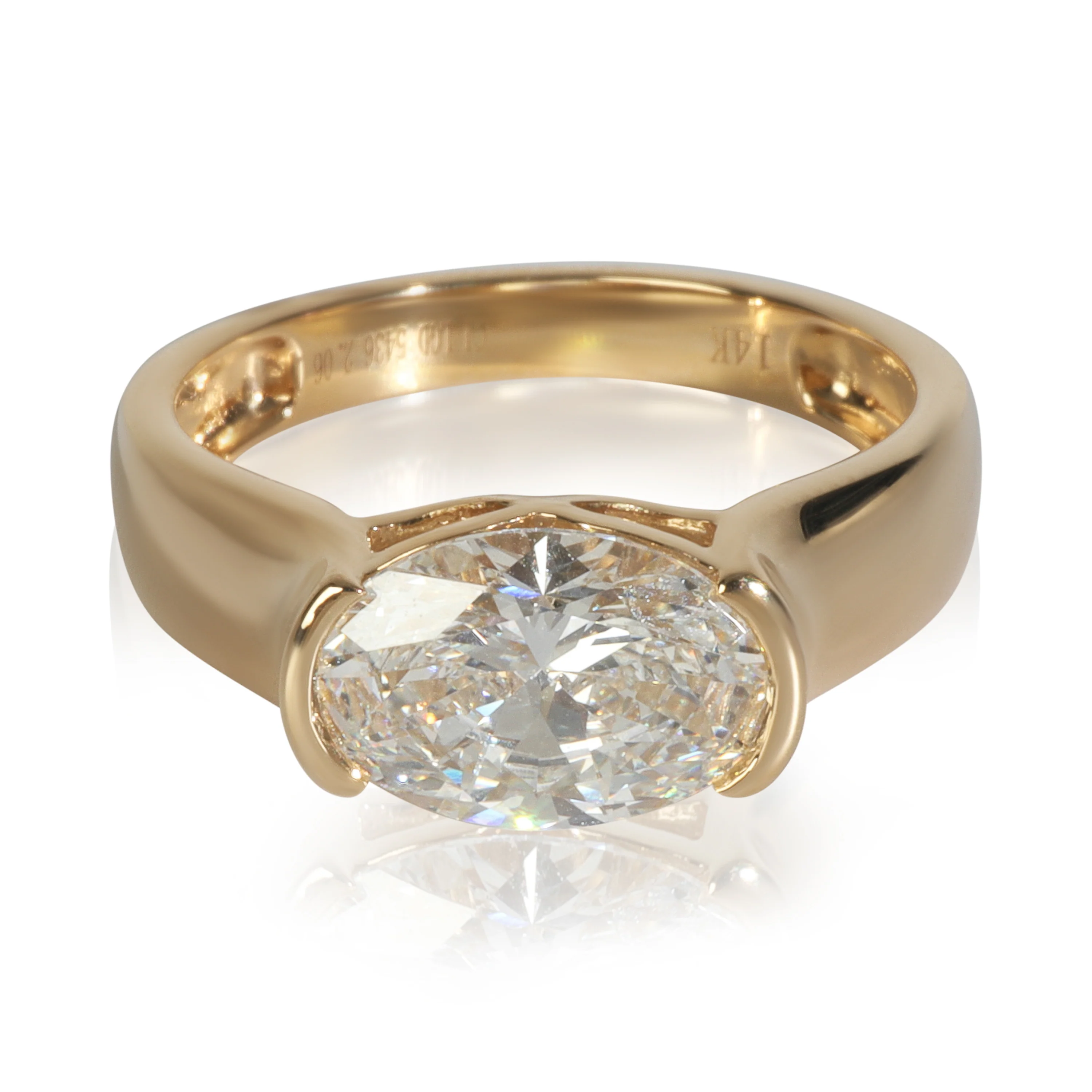 2.08 ctw Yellow Gold Lab-Grown Diamond Engagement Ring - Image 4