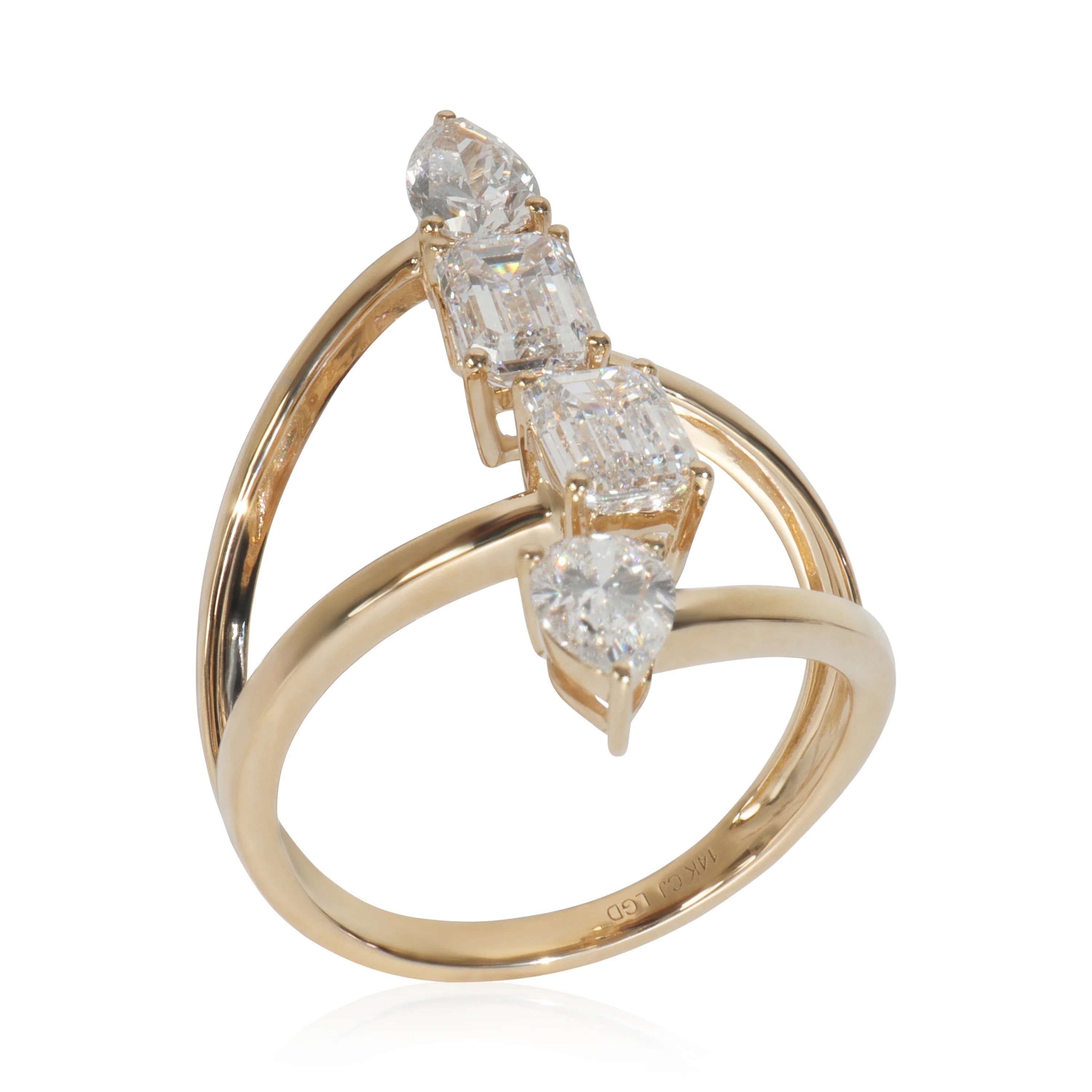 2.12 ctw Yellow Gold Lab-Grown Diamond Ring - Image 5