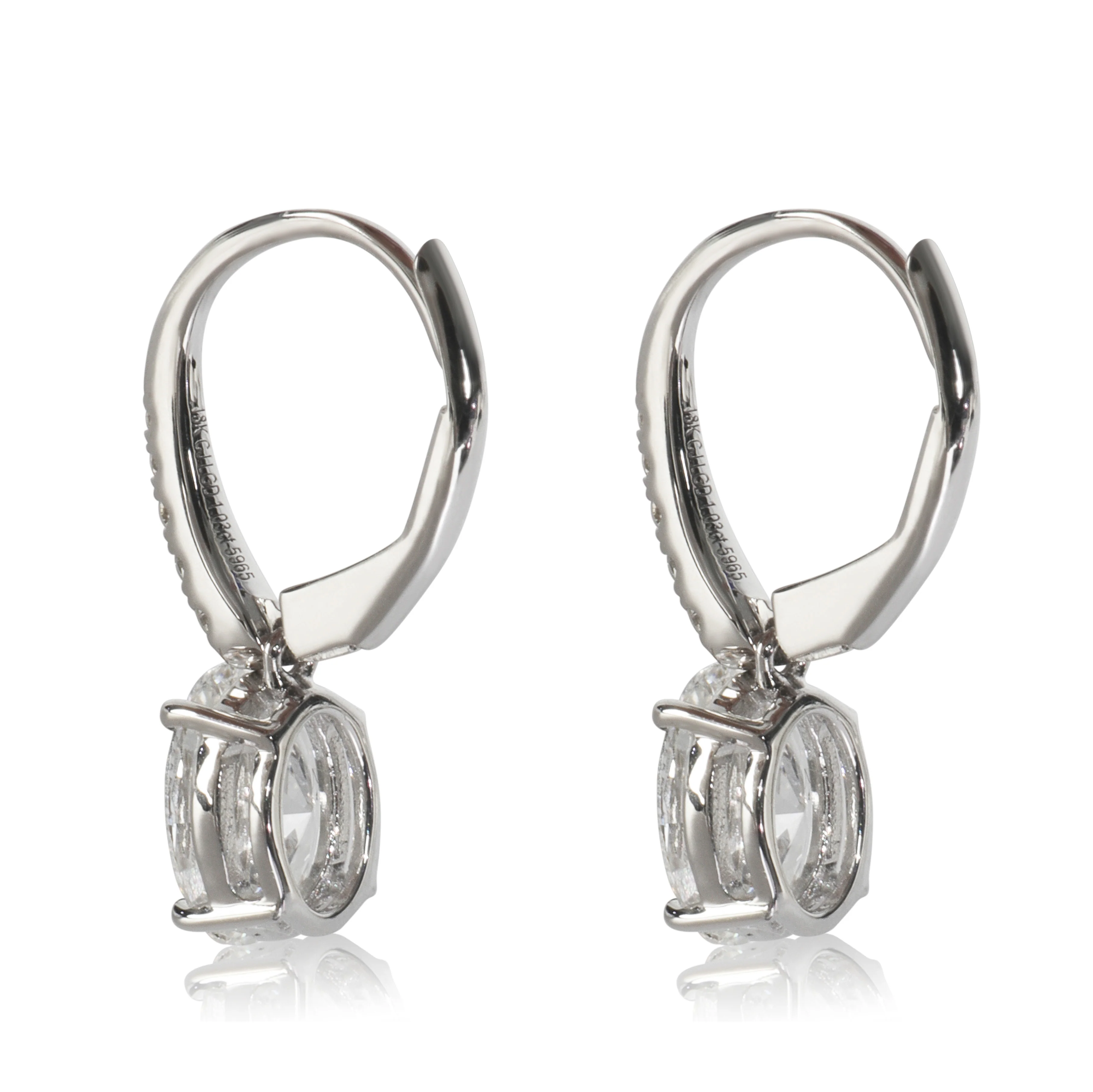 2.18 ctw White Gold Lab-Grown Diamond Earrings - Image 4
