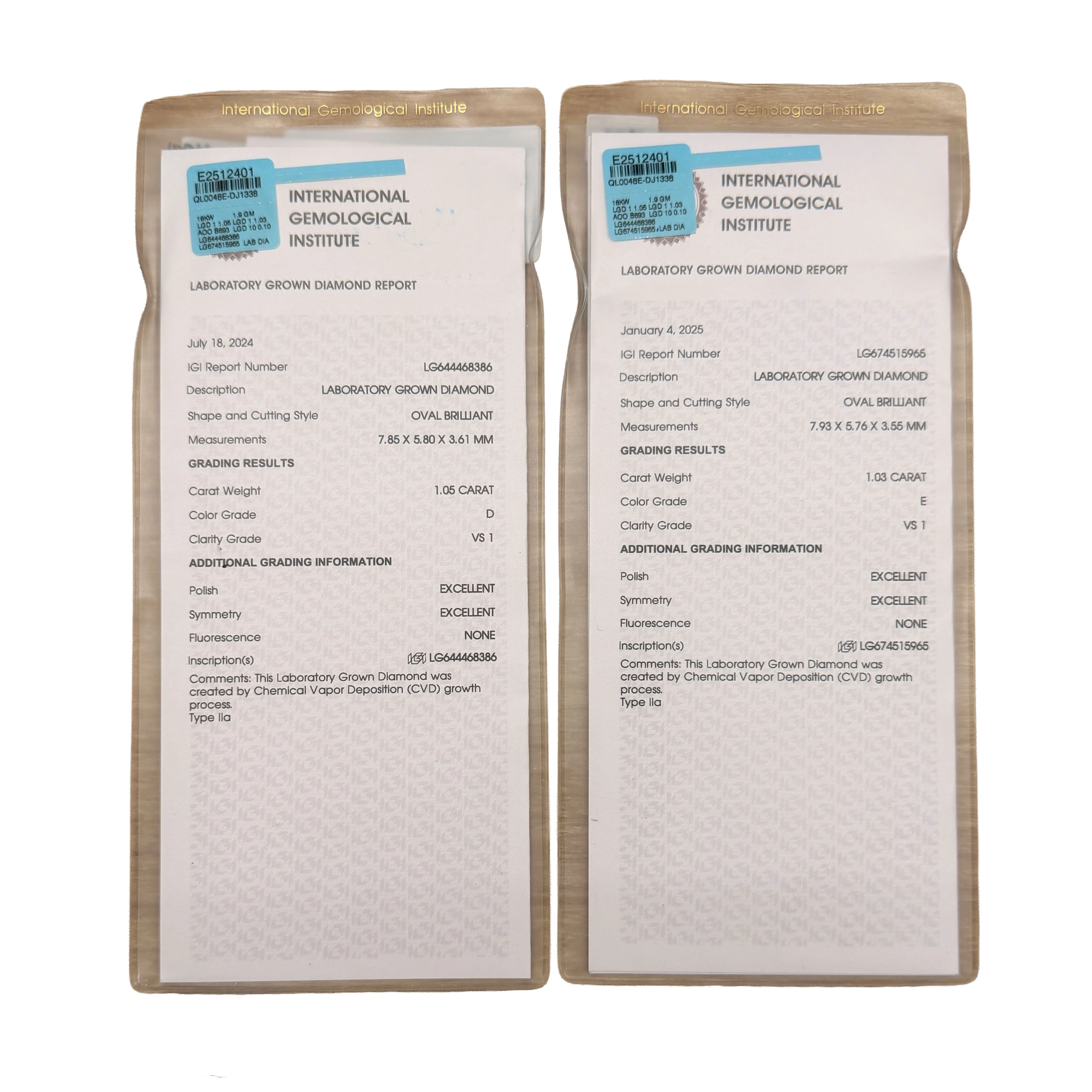 2.18 ctw White Gold Lab-Grown Diamond Earrings - Image 5