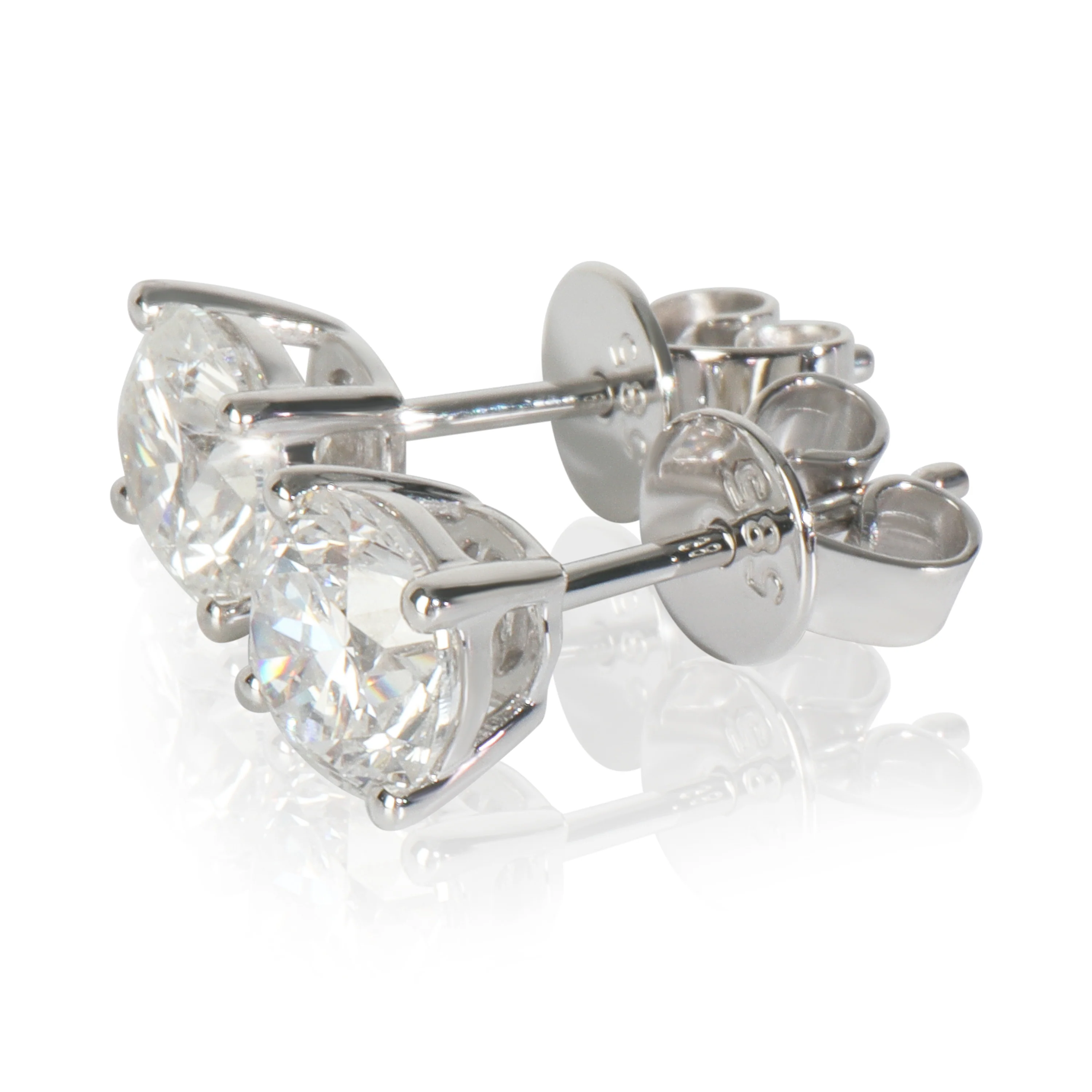 1.53 ctw White Gold Lab-Grown Diamond Earrings - Image 4
