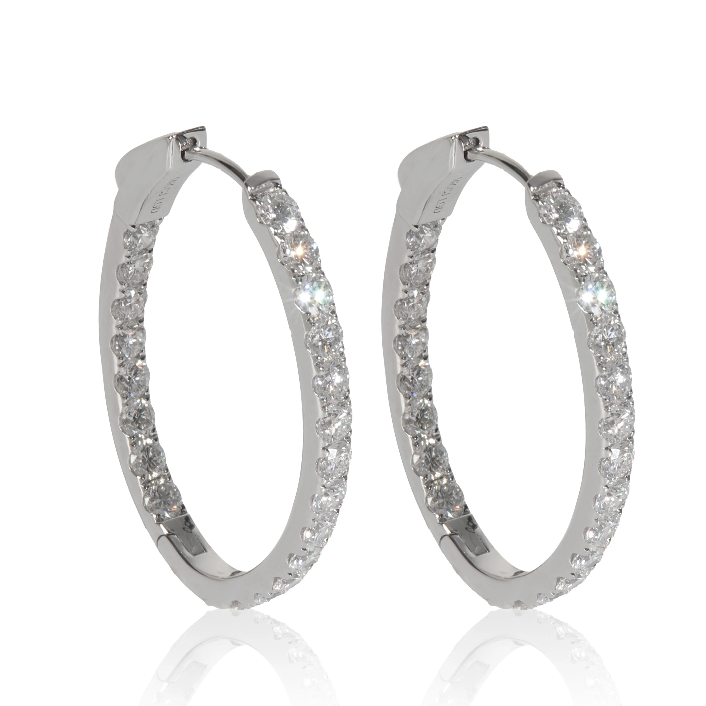 3.06 ctw White Gold Lab-Grown Diamond Earrings - Image 2