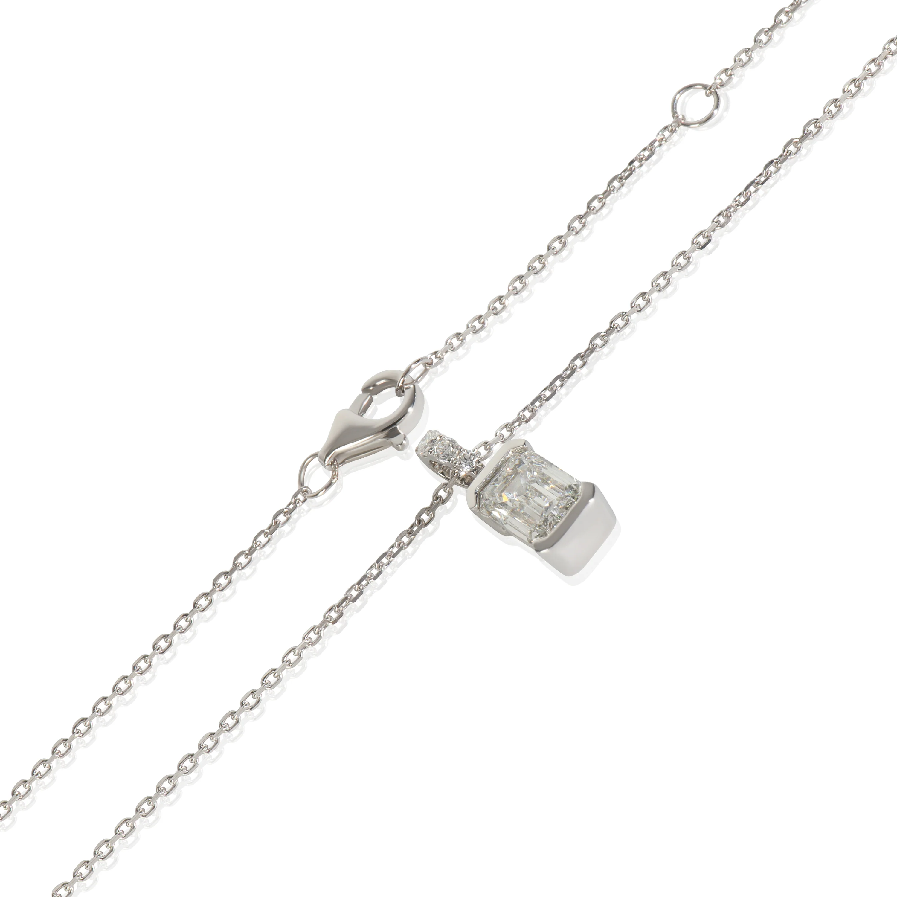 1.06 ctw White Gold Lab-Grown Diamond Pendant - Image 2