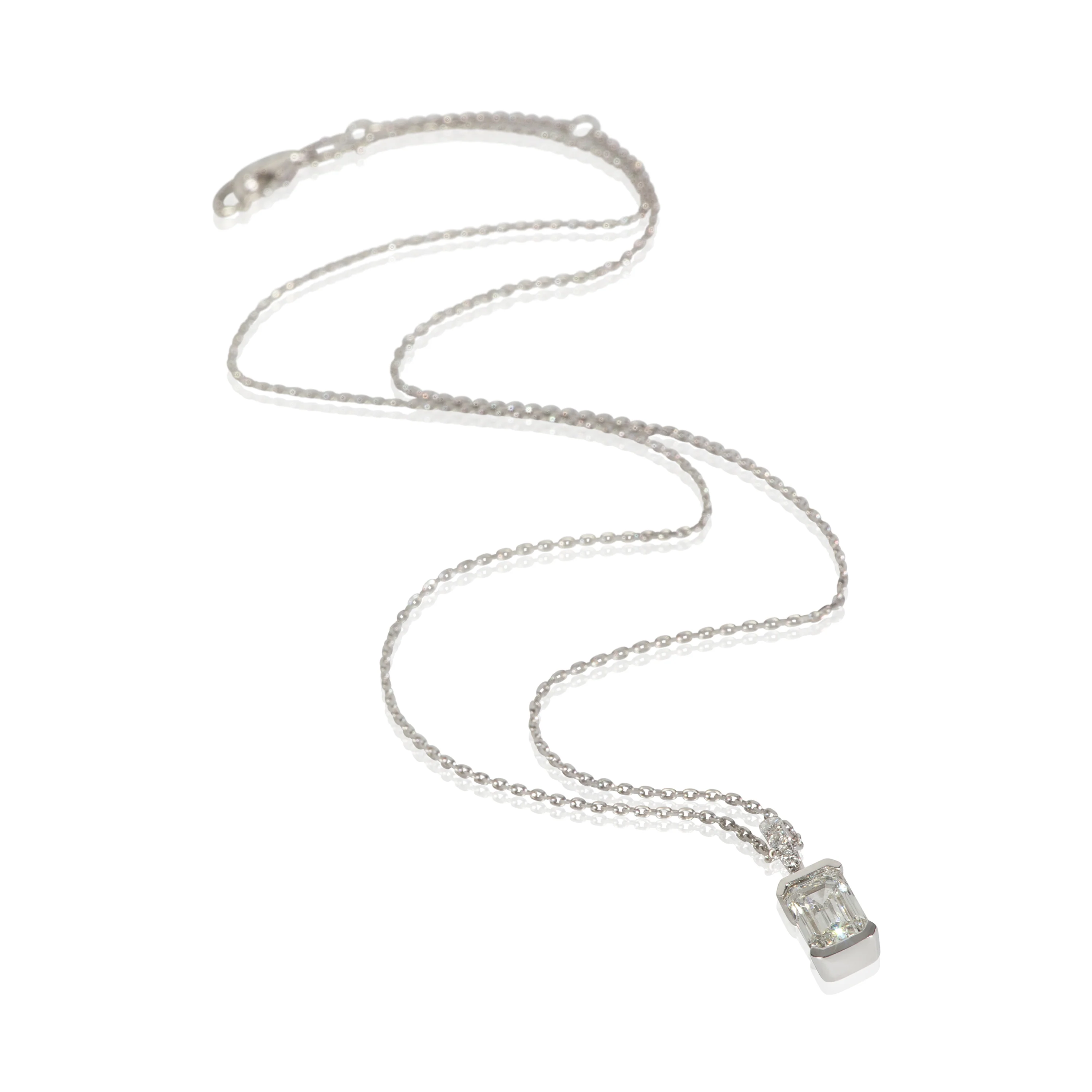 1.06 ctw White Gold Lab-Grown Diamond Pendant - Image 3