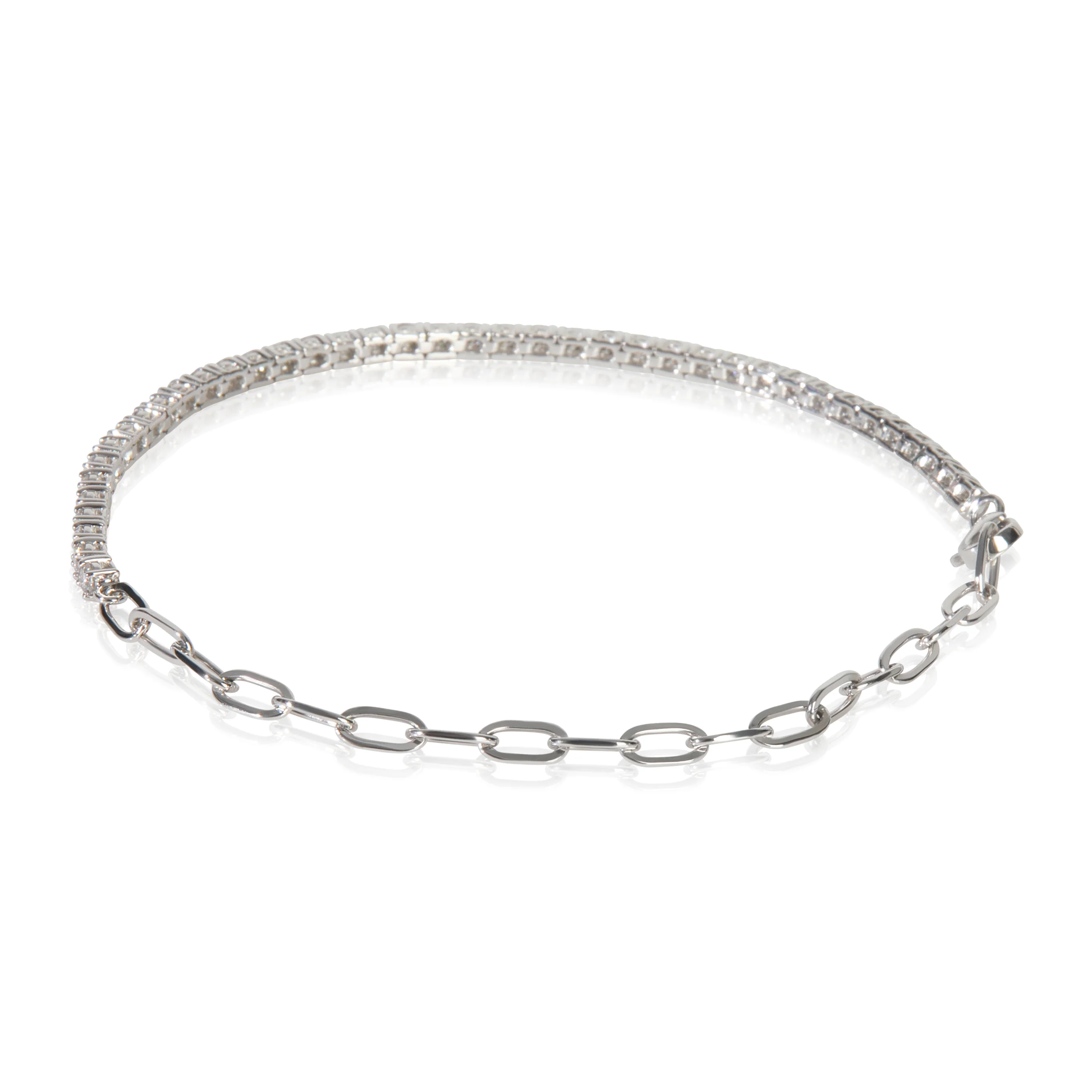 White Gold Diamond Bracelet - Image 3