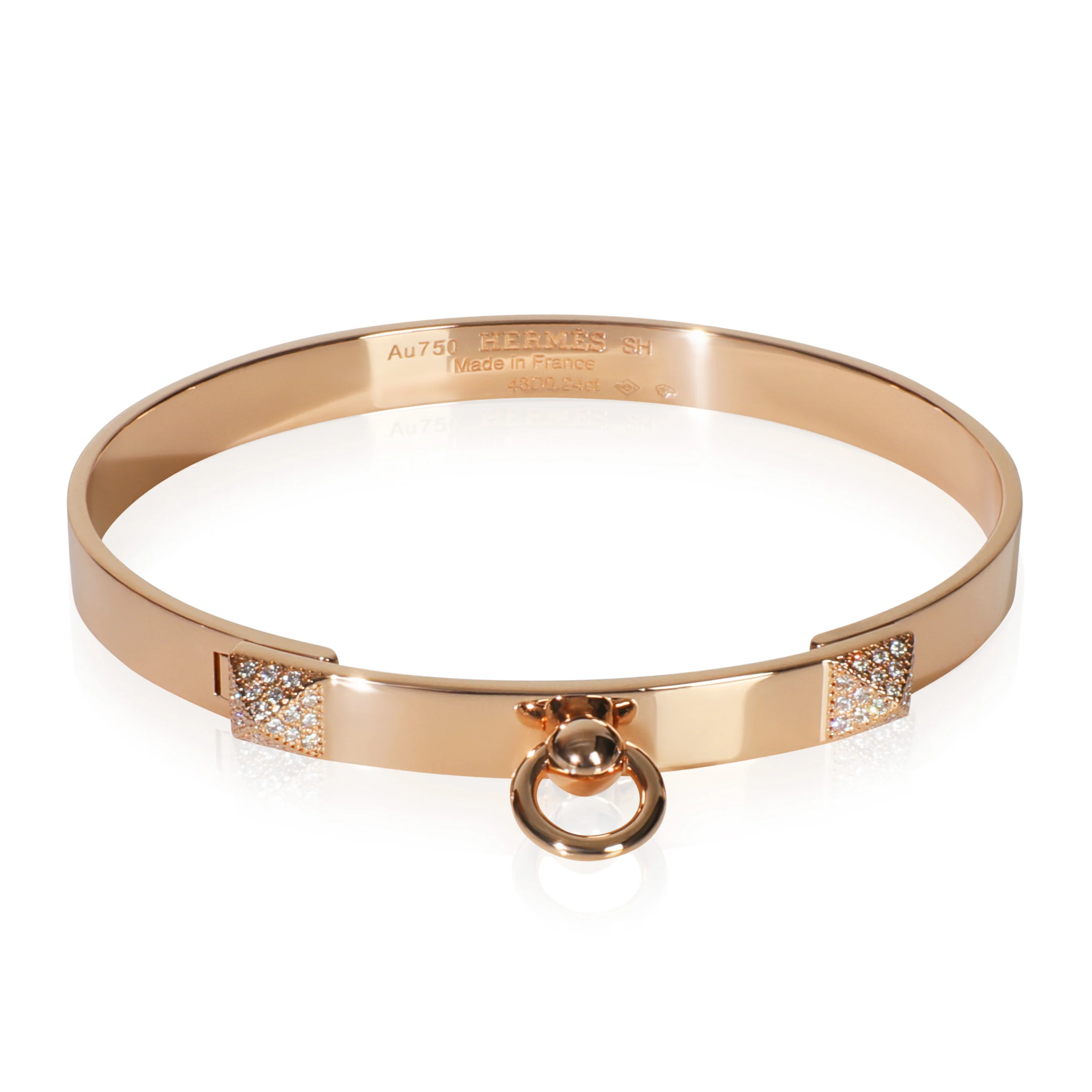 Rose Gold Diamond Collier de Chien Bracelet