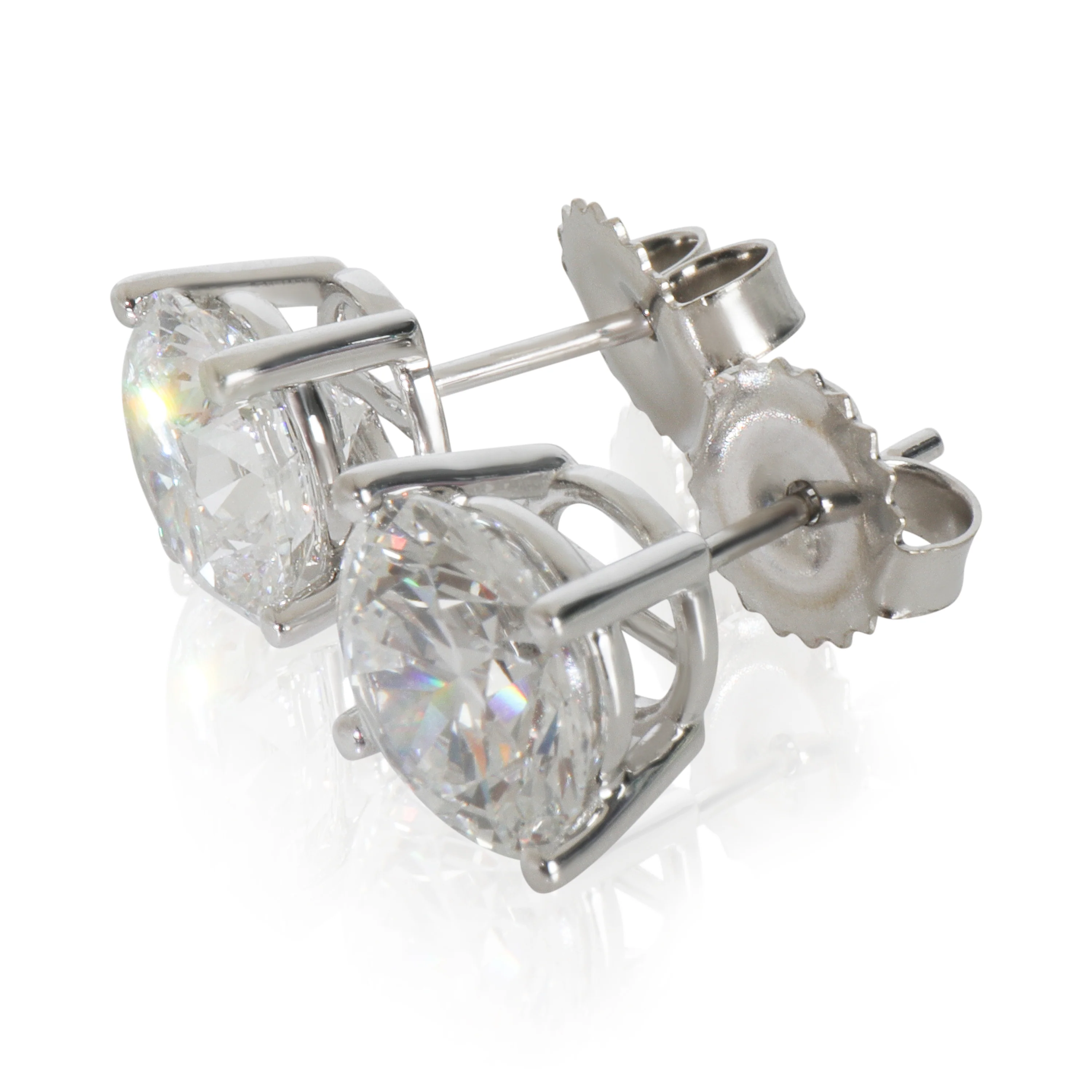 4.11 ctw White Gold Lab-Grown Diamond Earrings - Image 2