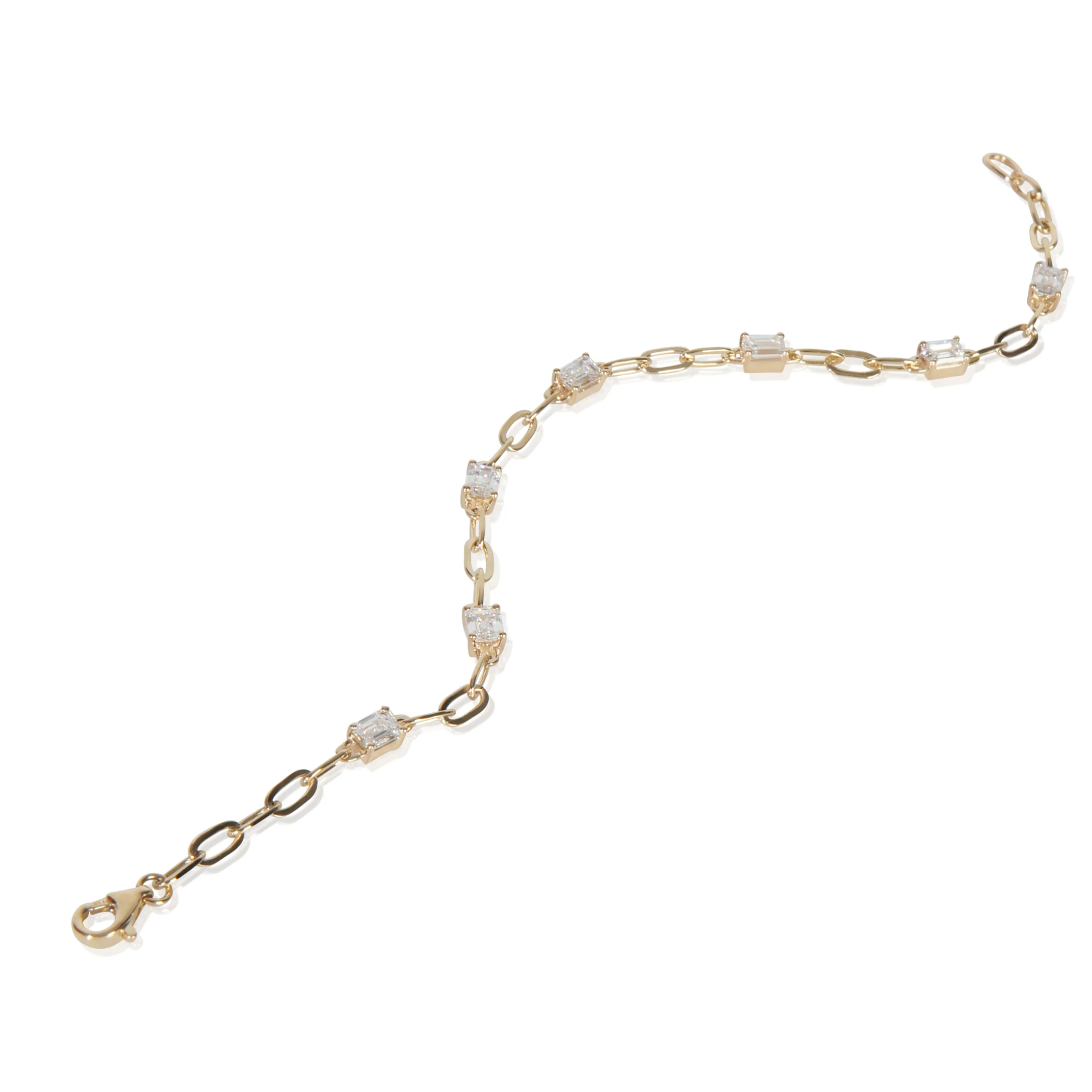 1.68 ctw Yellow Gold Lab-Grown Diamond Bracelet - Image 5
