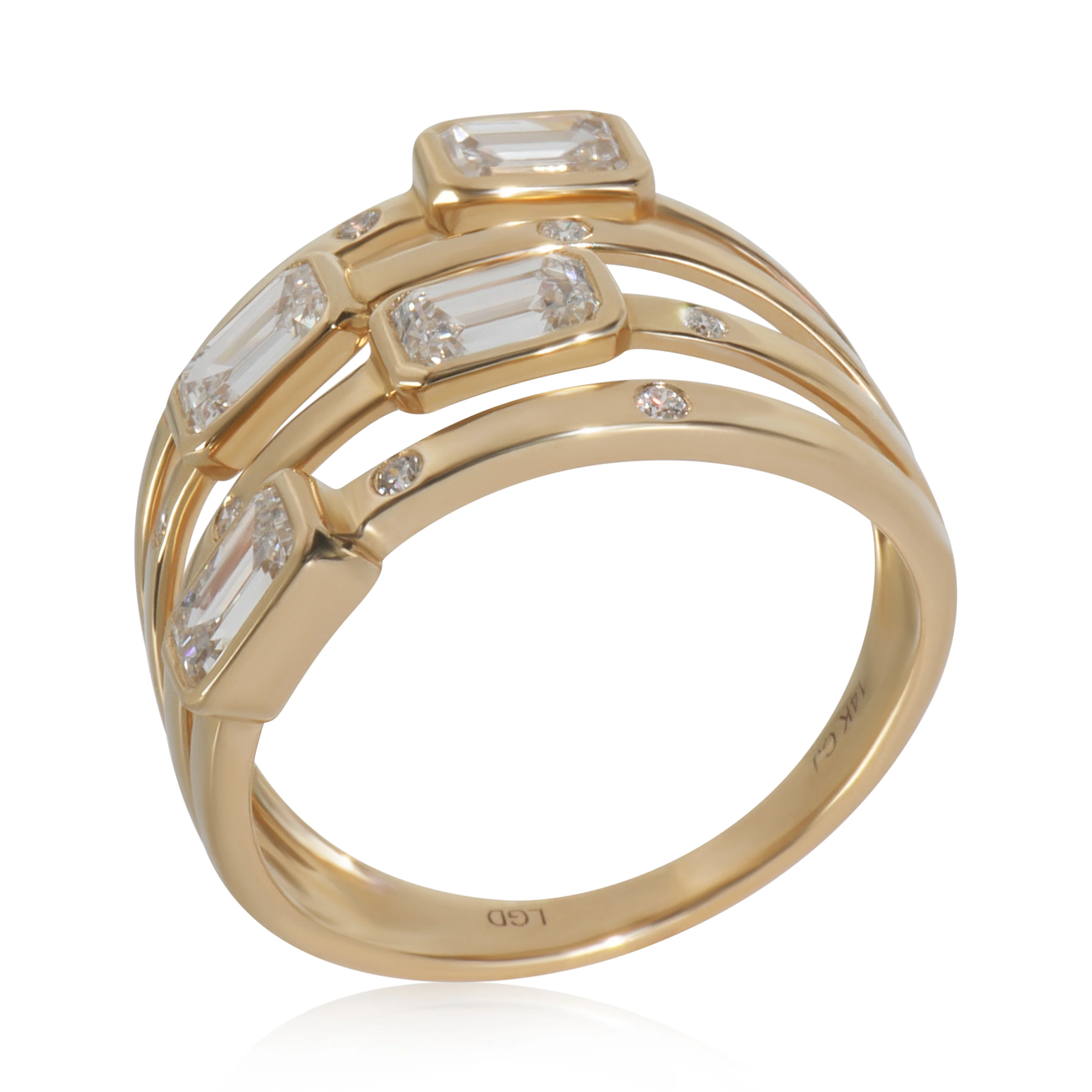 1.31 ctw Yellow Gold Lab-Grown Diamond Ring - Image 5
