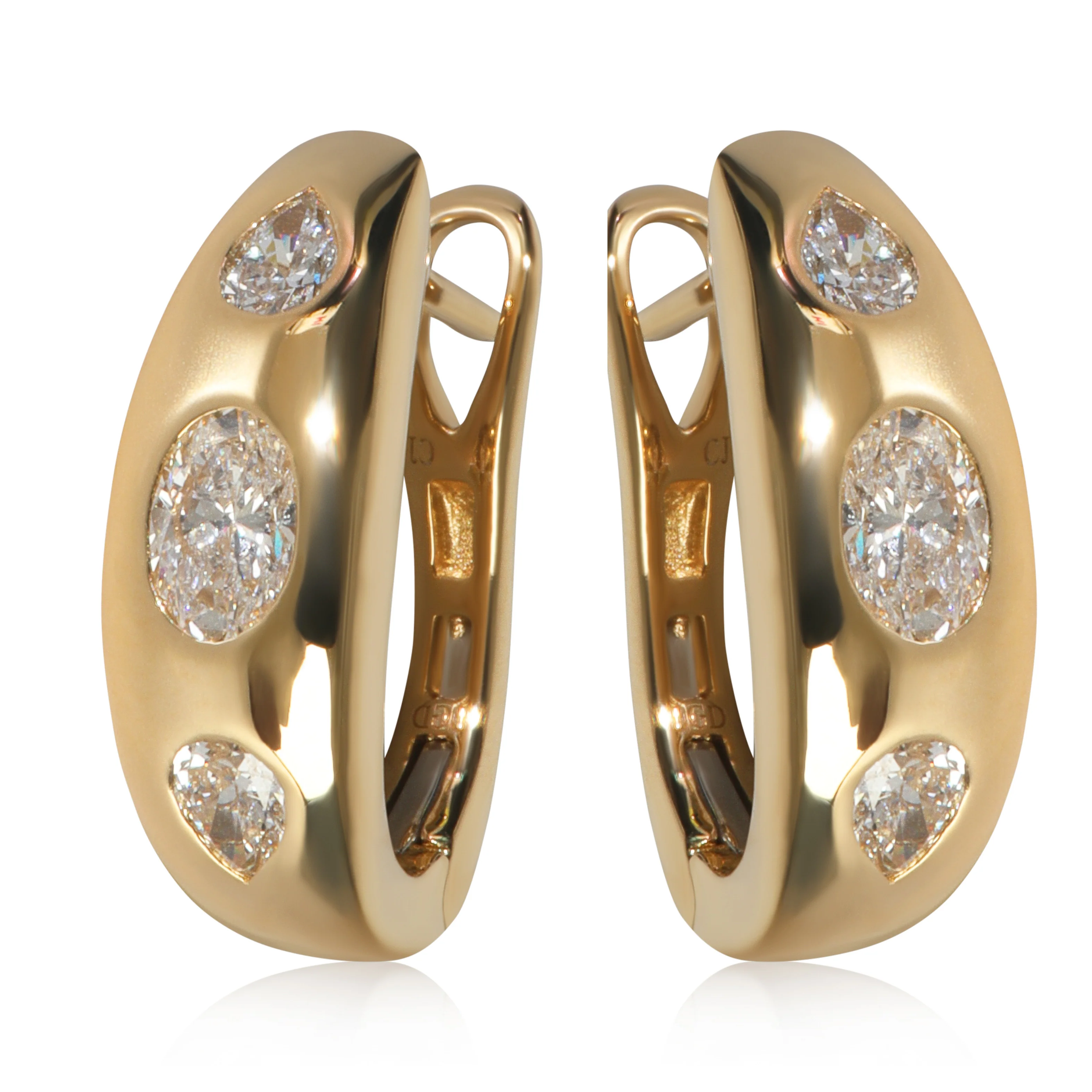 1.18 ctw Yellow Gold Lab-Grown Diamond Earrings