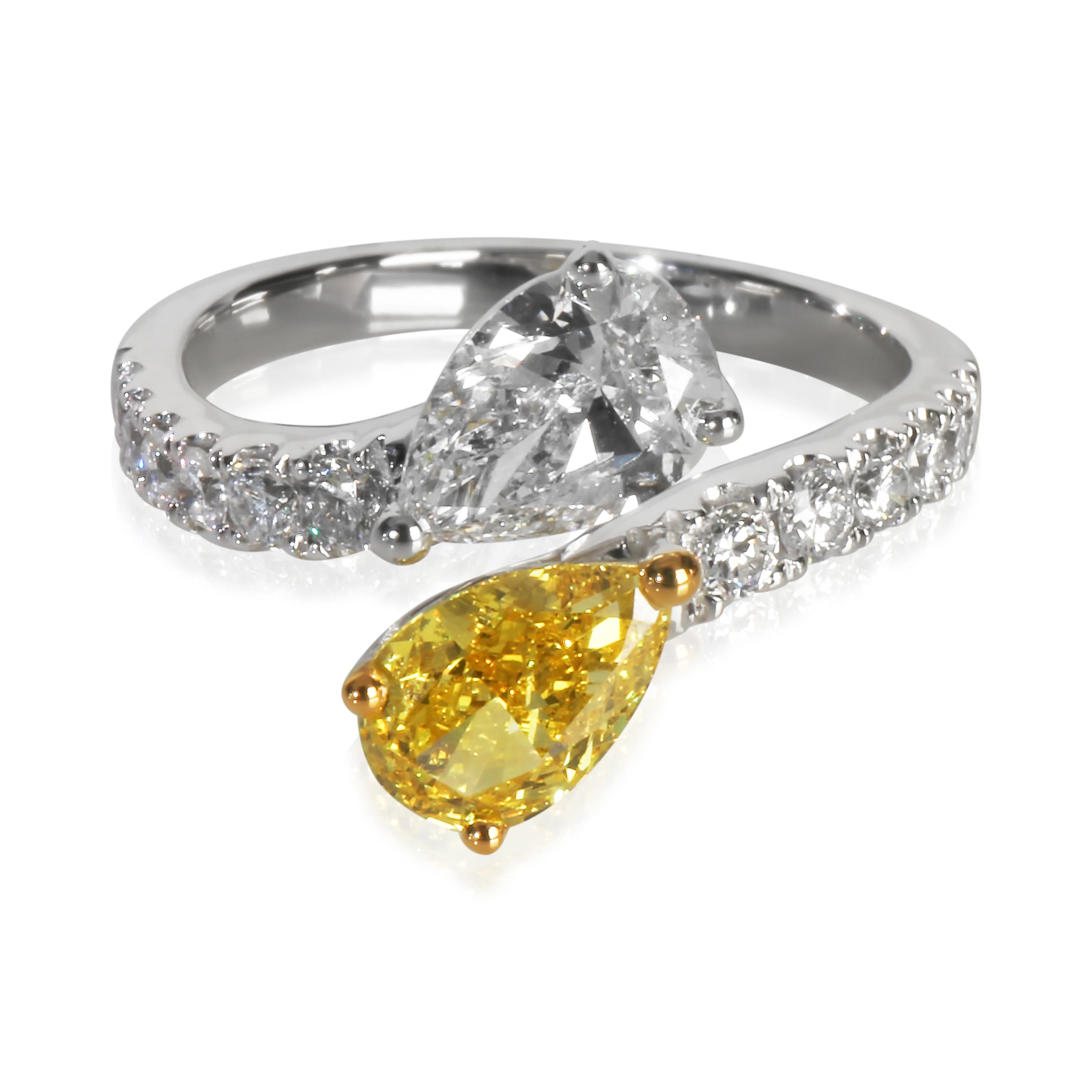 2.5 ctw White Gold & Yellow Gold Lab-Grown Diamond Ring