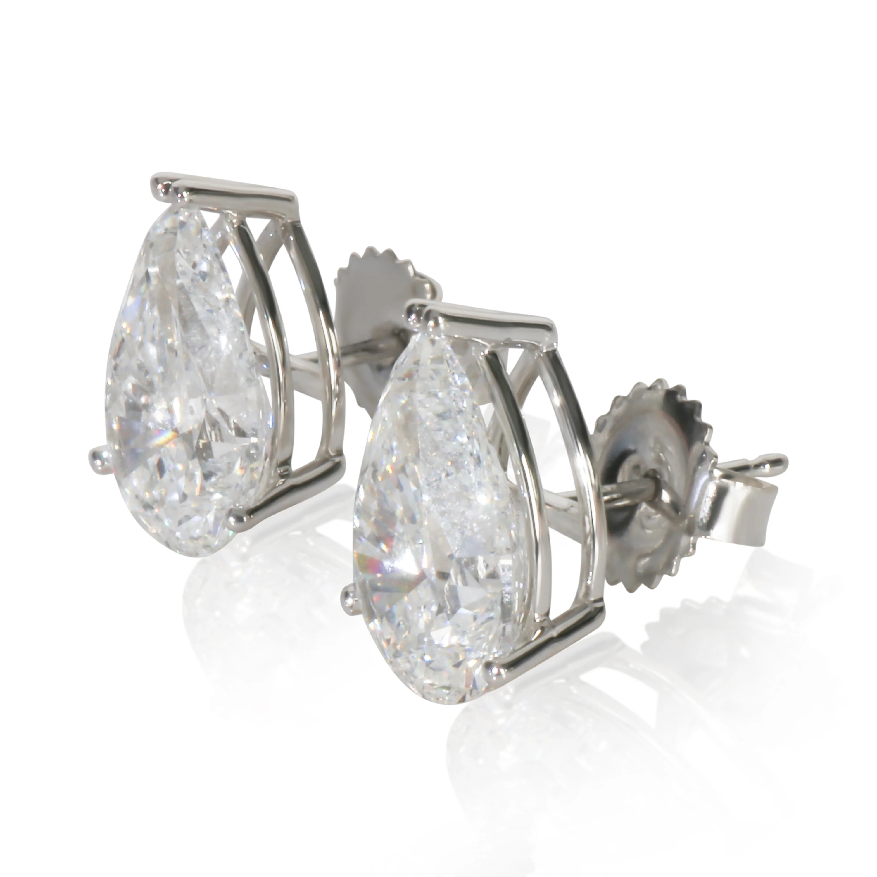 6.08 ctw White Gold Lab-Grown Diamond Earrings - Image 2