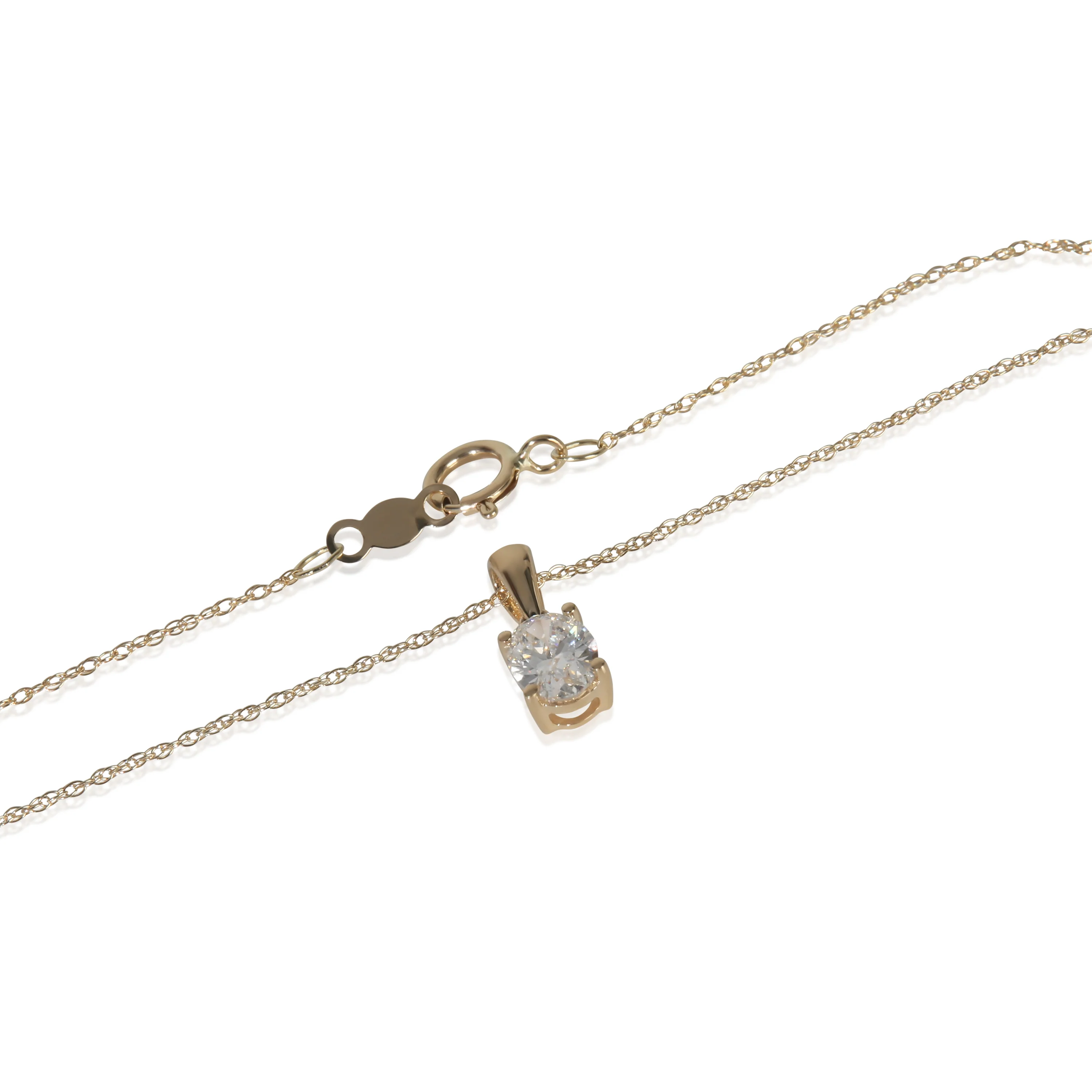 0.51 ctw Yellow Gold Lab-Grown Diamond Pendant - Image 2