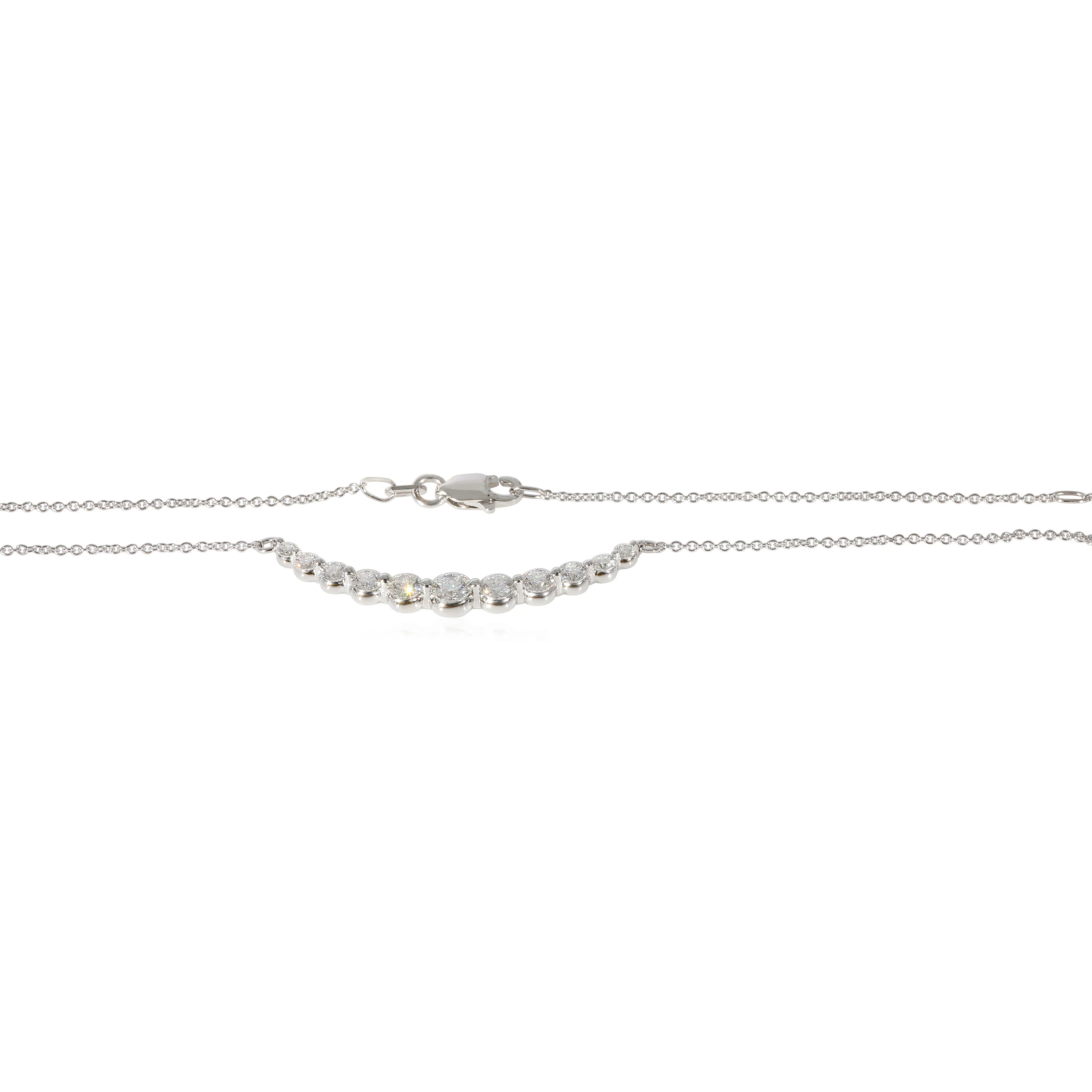 Diamond Smile Necklace in 14K White Gold (1.00 CTW G-H/SI) - Image 2