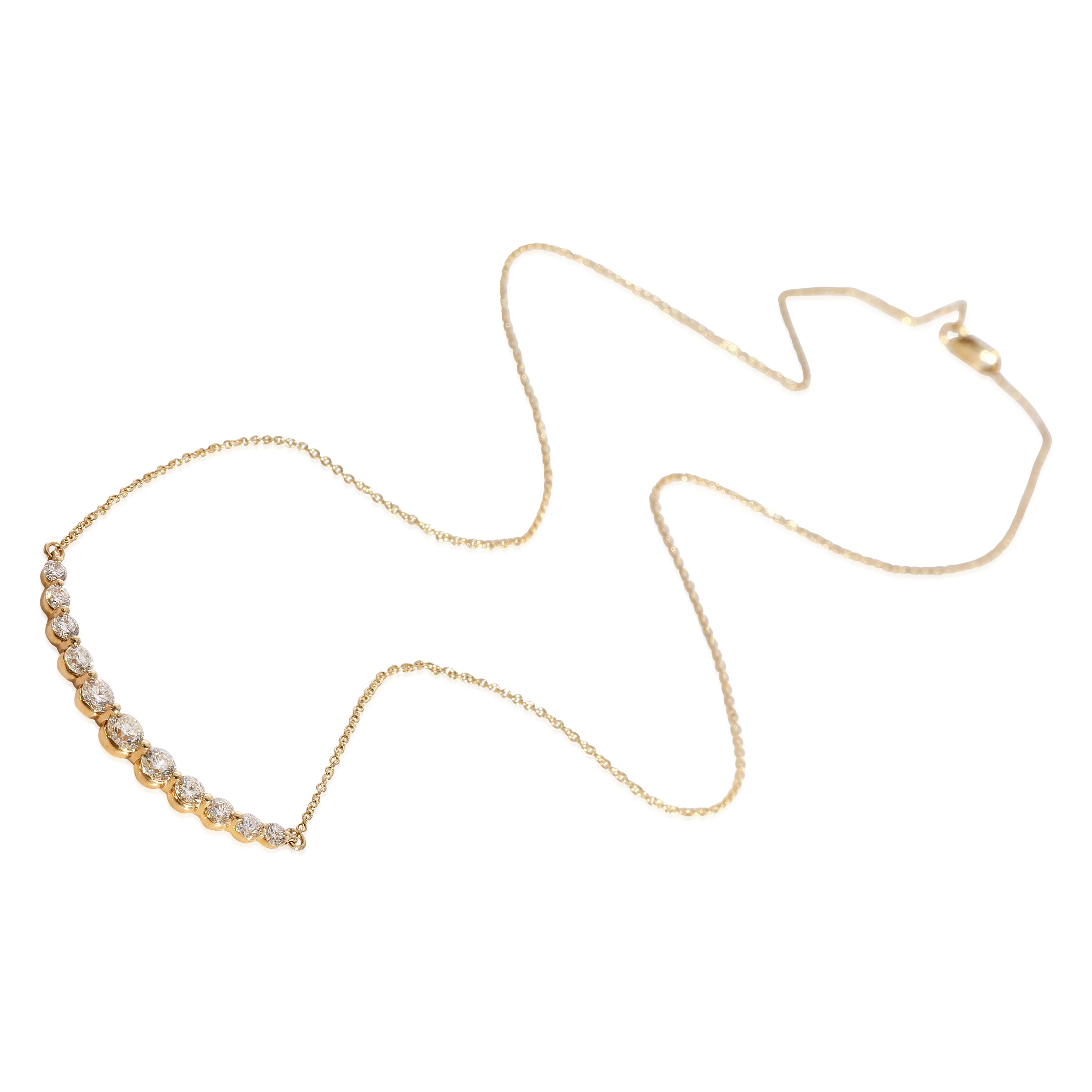 Diamond Smile Necklace in 14K Yellow Gold (1.00 CTW G-H/SI) - Image 3