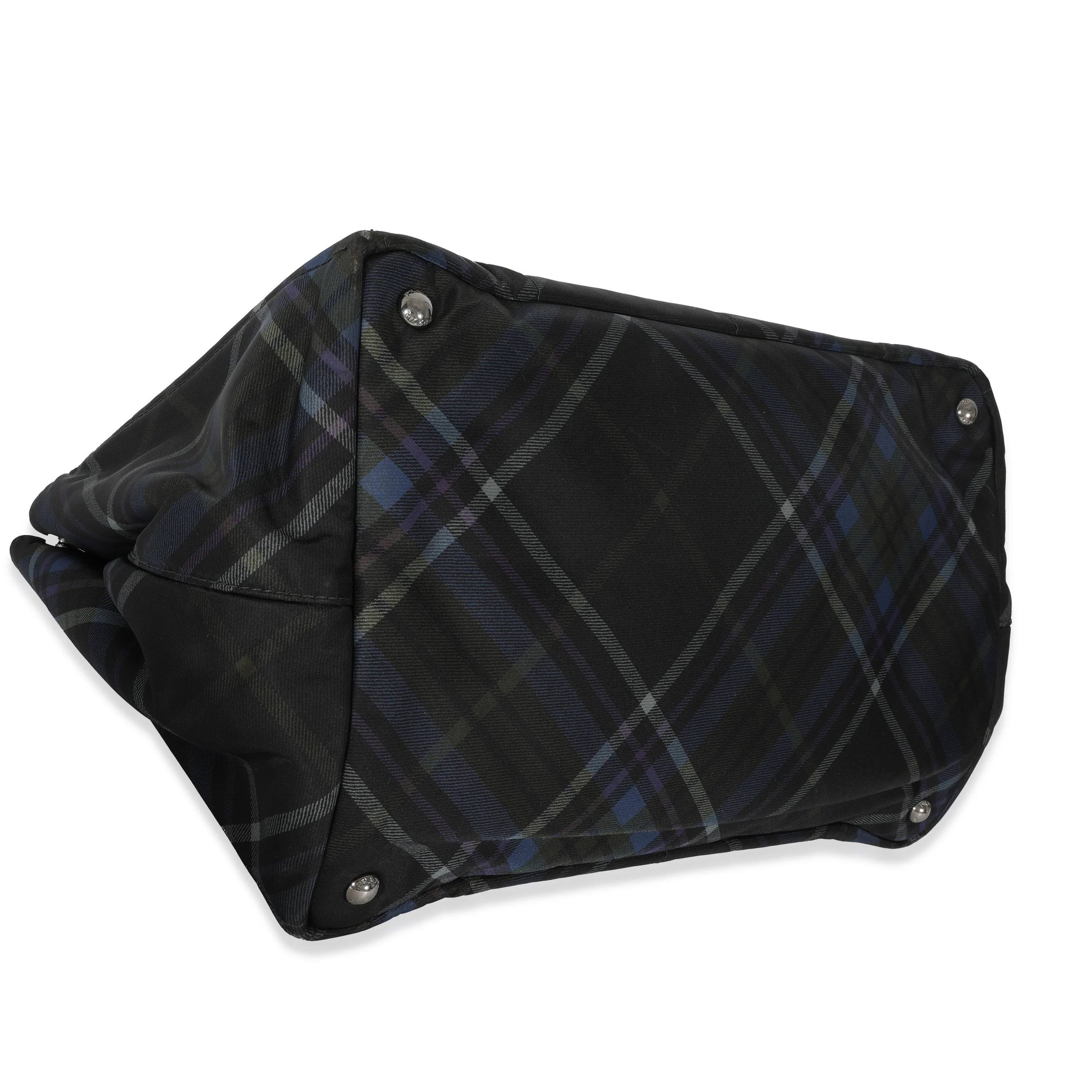 Prada Multicolor Check Tessuto Medium Canapa Tote - Image 5