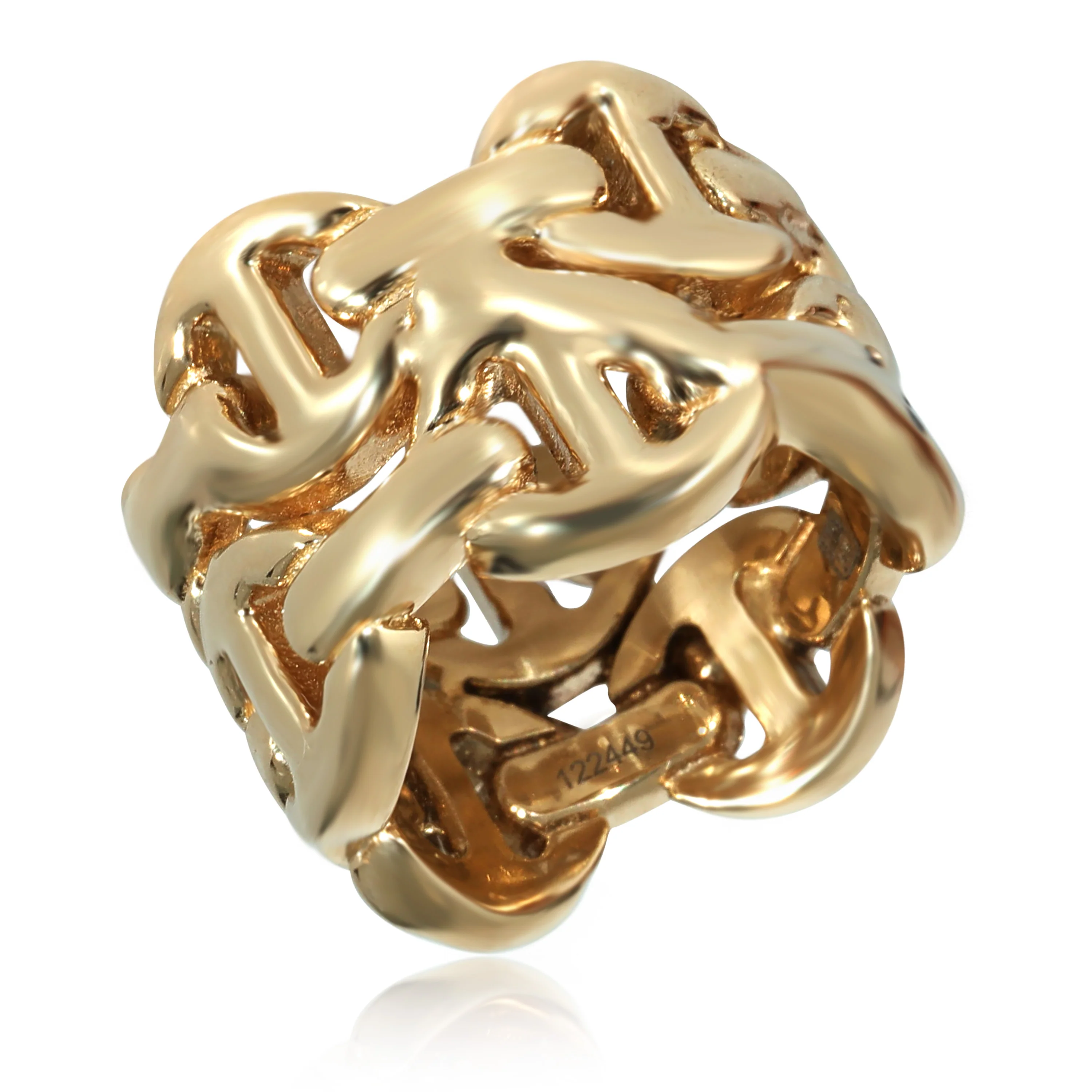 Hoorsenbuhs Sacred Double Classic Tri-Link in 18k Yellow Gold 0.05 CTW - Image 4
