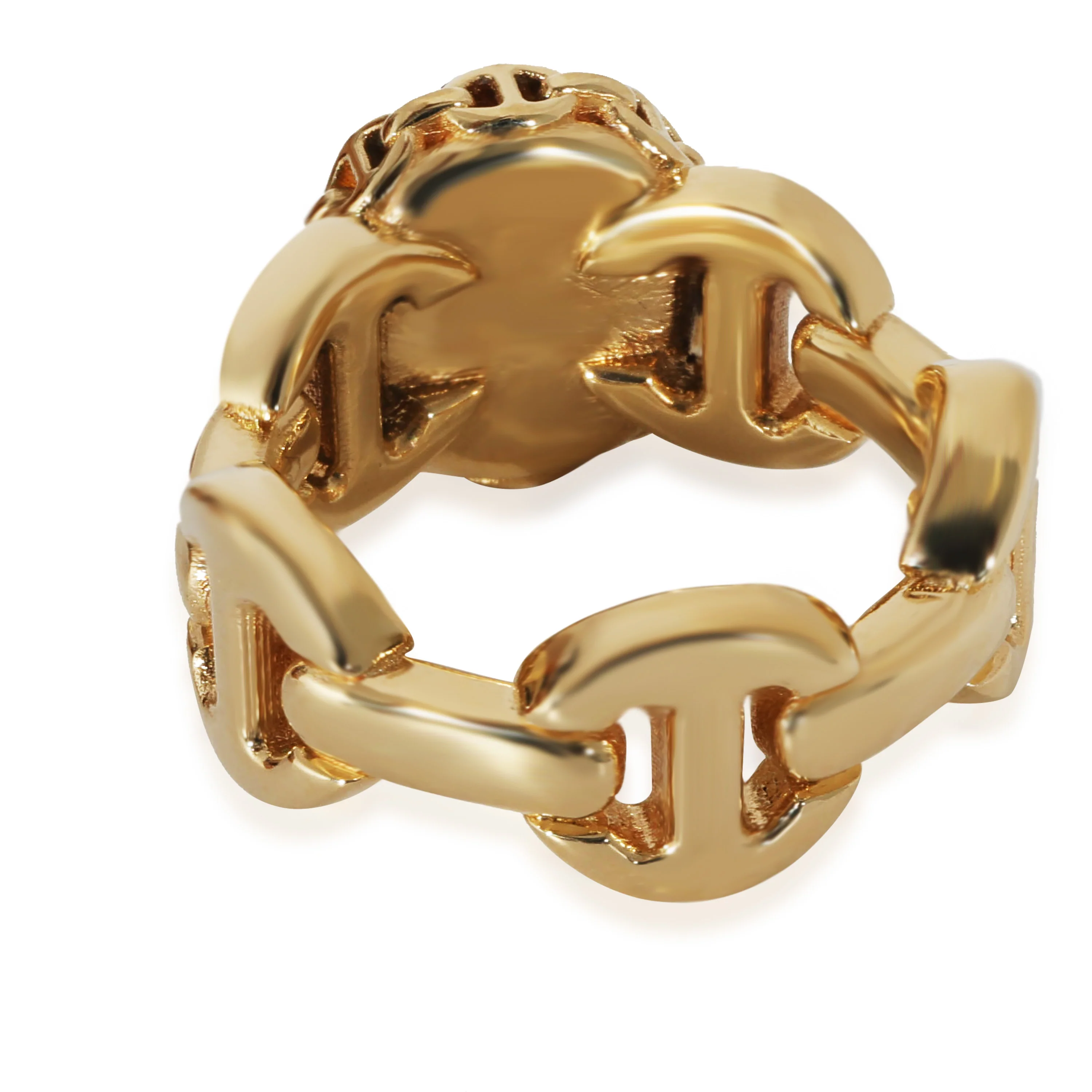 Hoorsenbuhs Tri-Link C Signet Ring Black & White Diamonds18KT Gold 0.50 CTW - Image 4