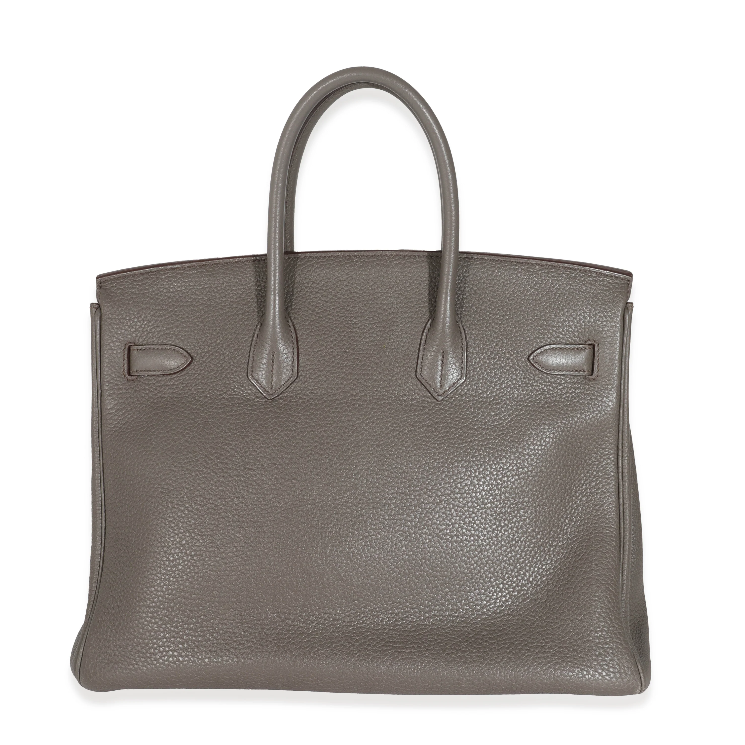 Hermes Étain Clemence Graphite Gris Fonce Lizard Club Birkin 35 PBHW - Image 3