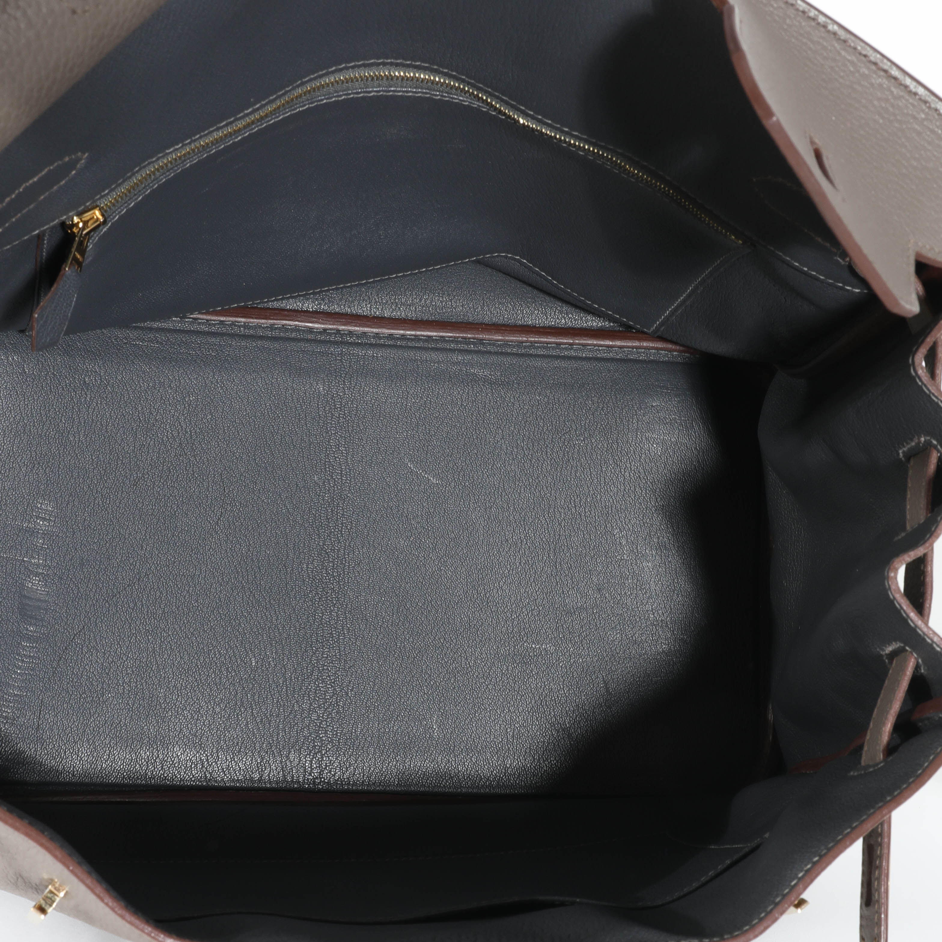 Hermes Étain Clemence Graphite Gris Fonce Lizard Club Birkin 35 PBHW - Image 7