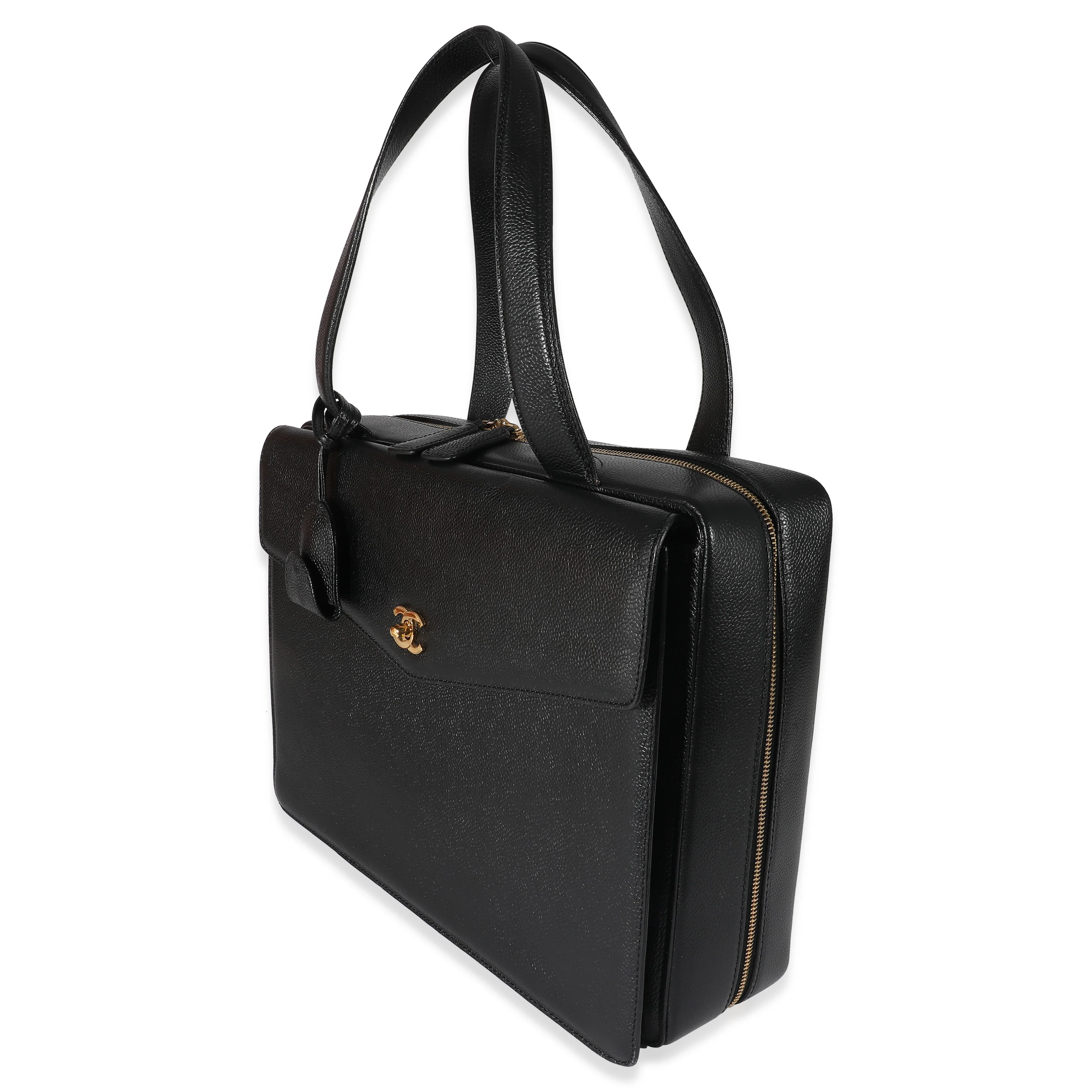 Chanel Vintage Black Caviar Travel Case - Image 2