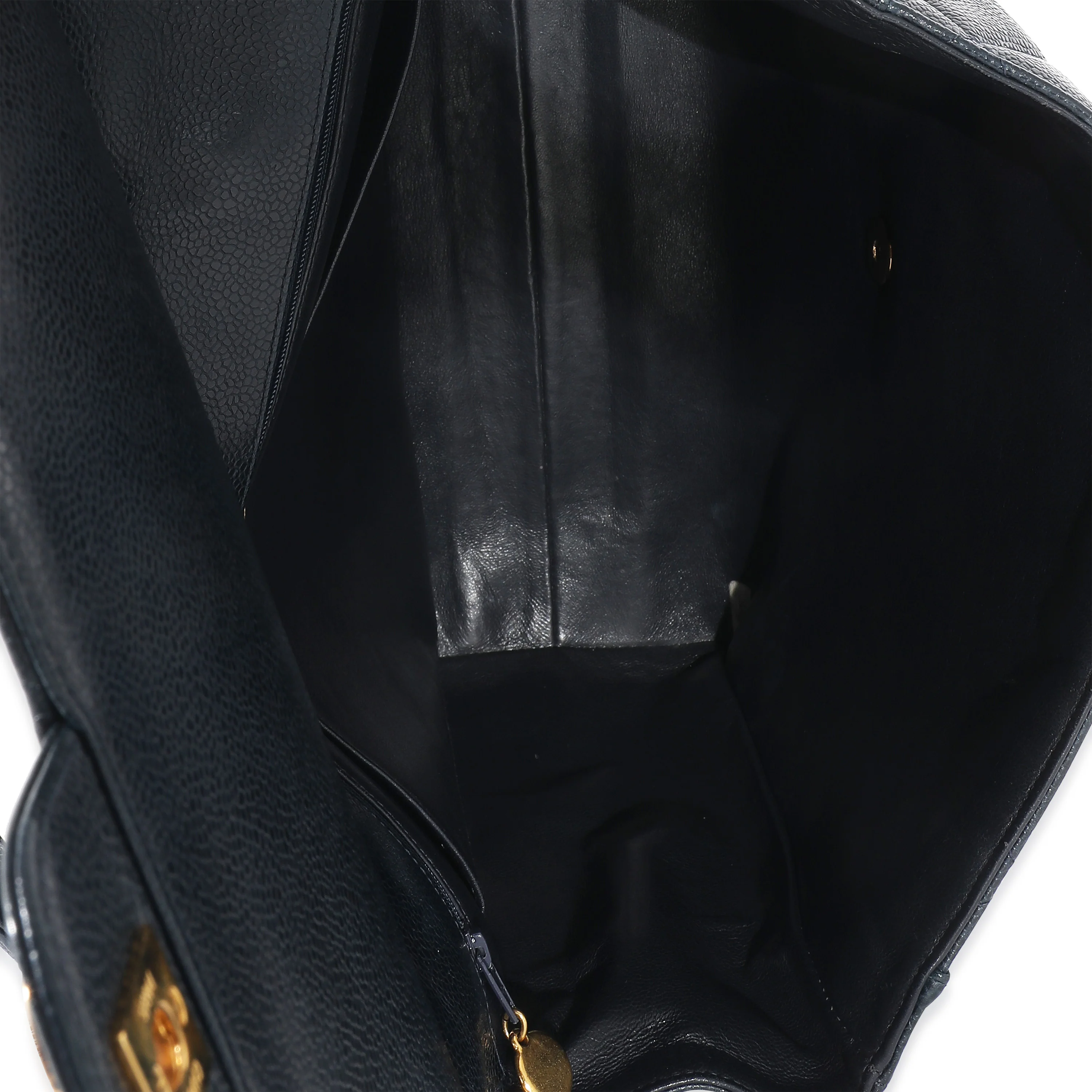 Chanel Black Quilted Caviar Top Handle Kelly Bag - Image 4
