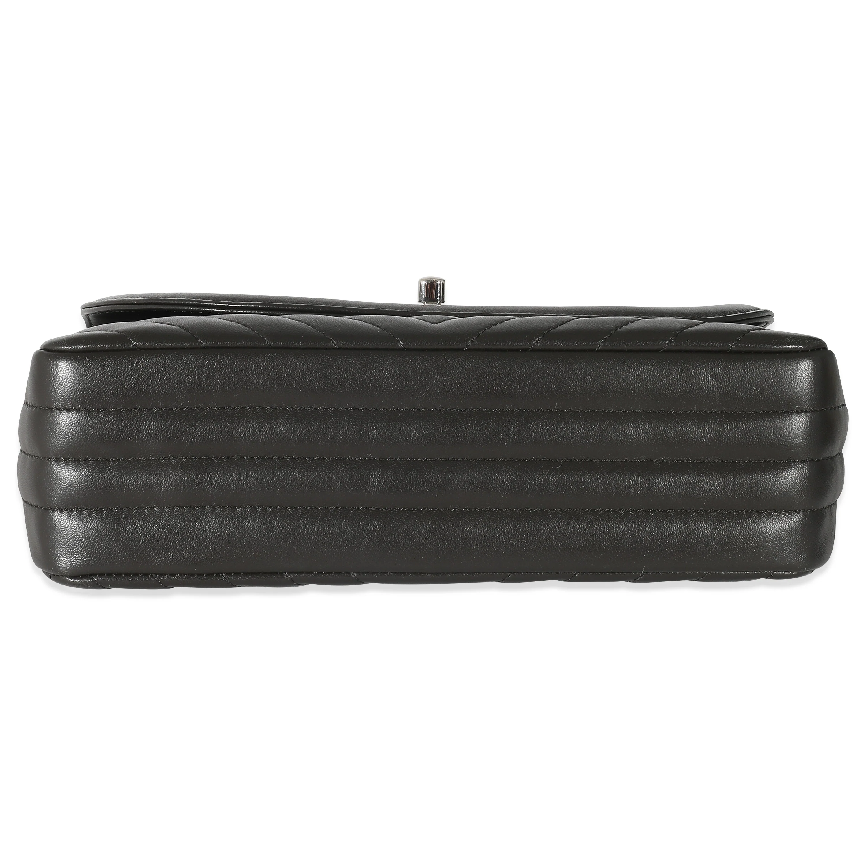 Chanel Black Chevron Lambskin Round CC Chain Flap Bag - Image 5