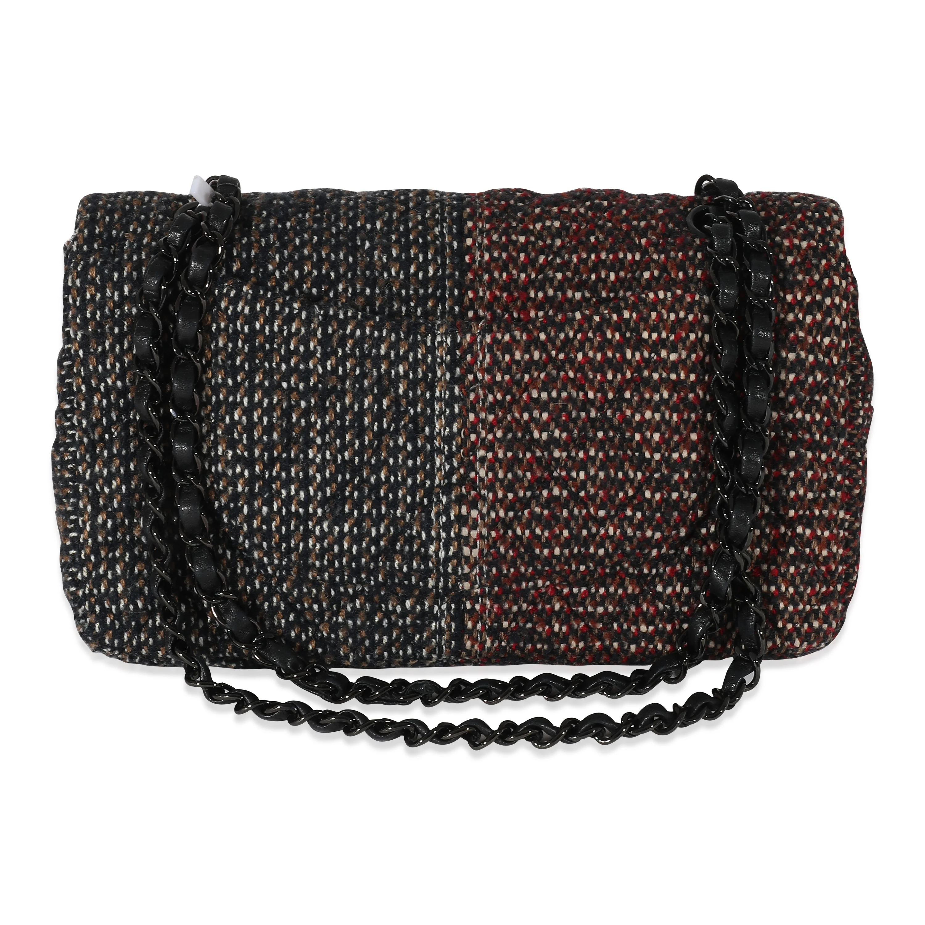 Chanel Multicolor Tweed Medium Classic Double Flap Bag - Image 3