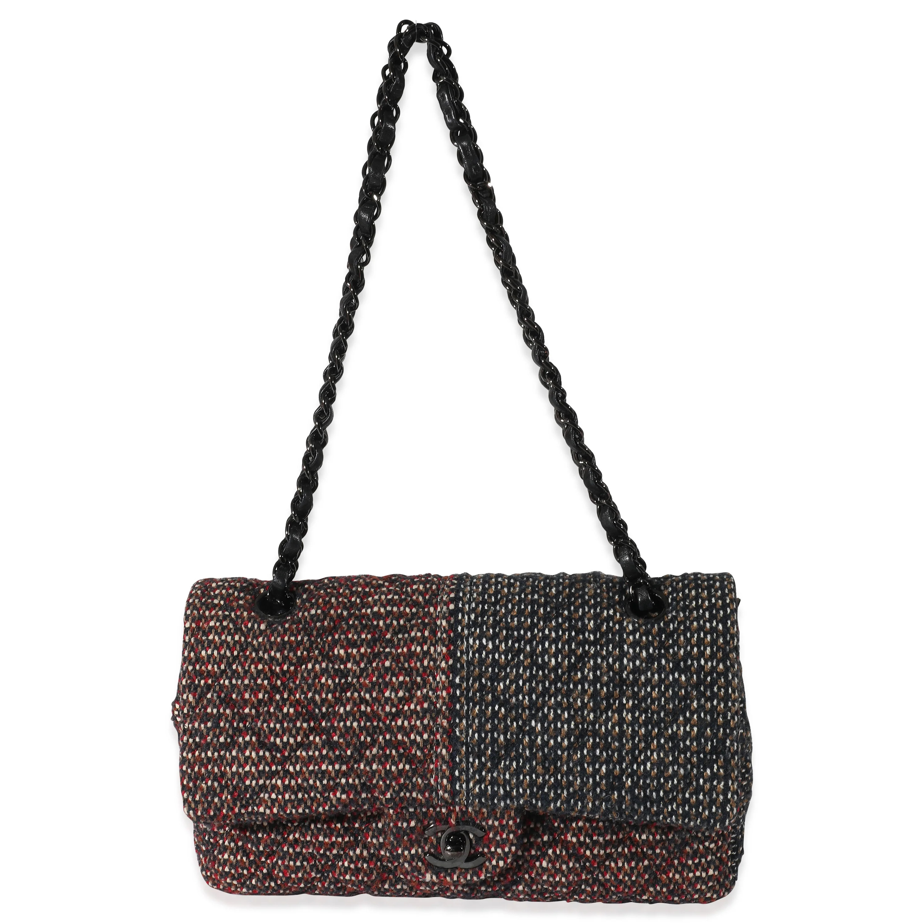 Chanel Multicolor Tweed Medium Classic Double Flap Bag - Image 4