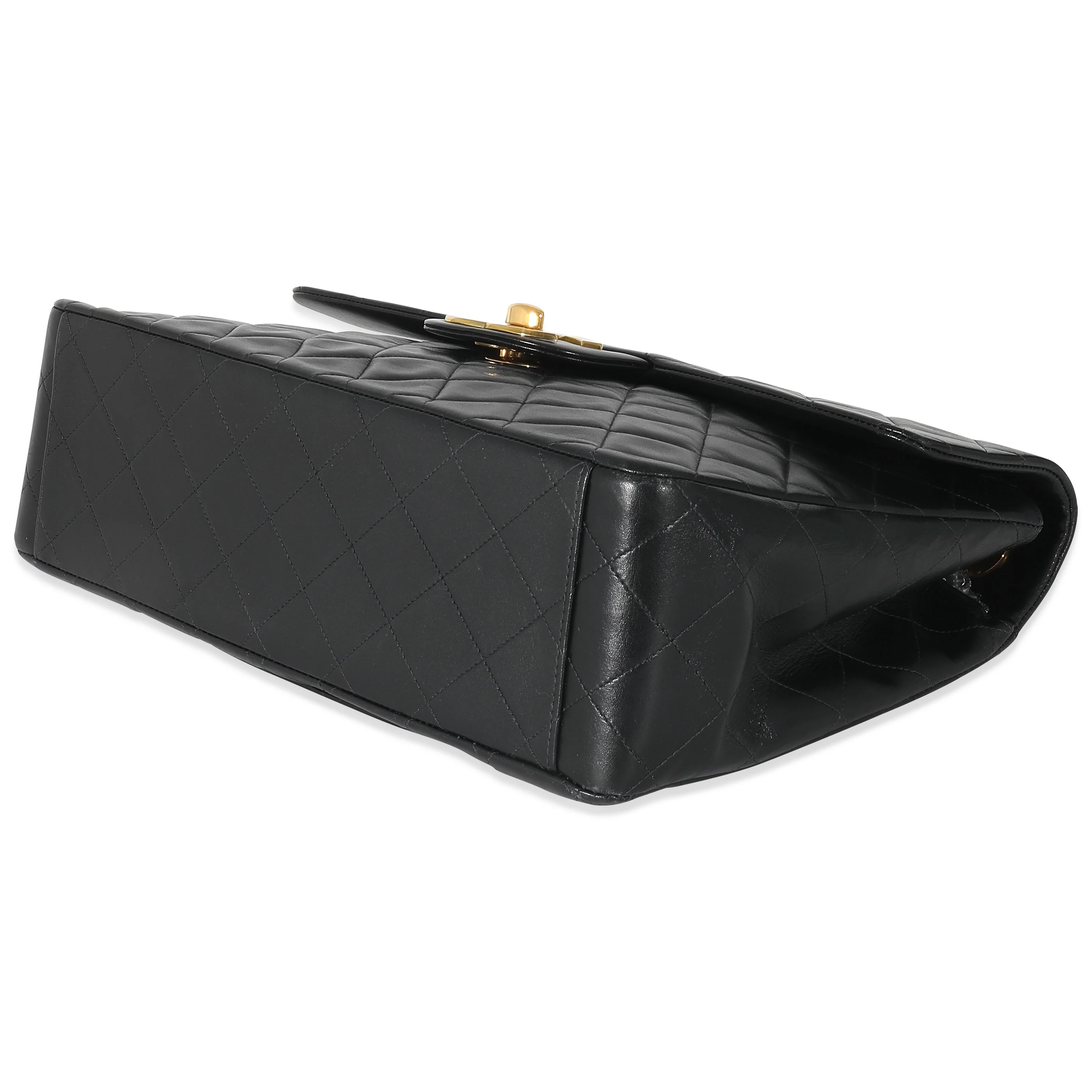 Chanel Black Quilted Lambskin Maxi Single Flap Bag - Image 7