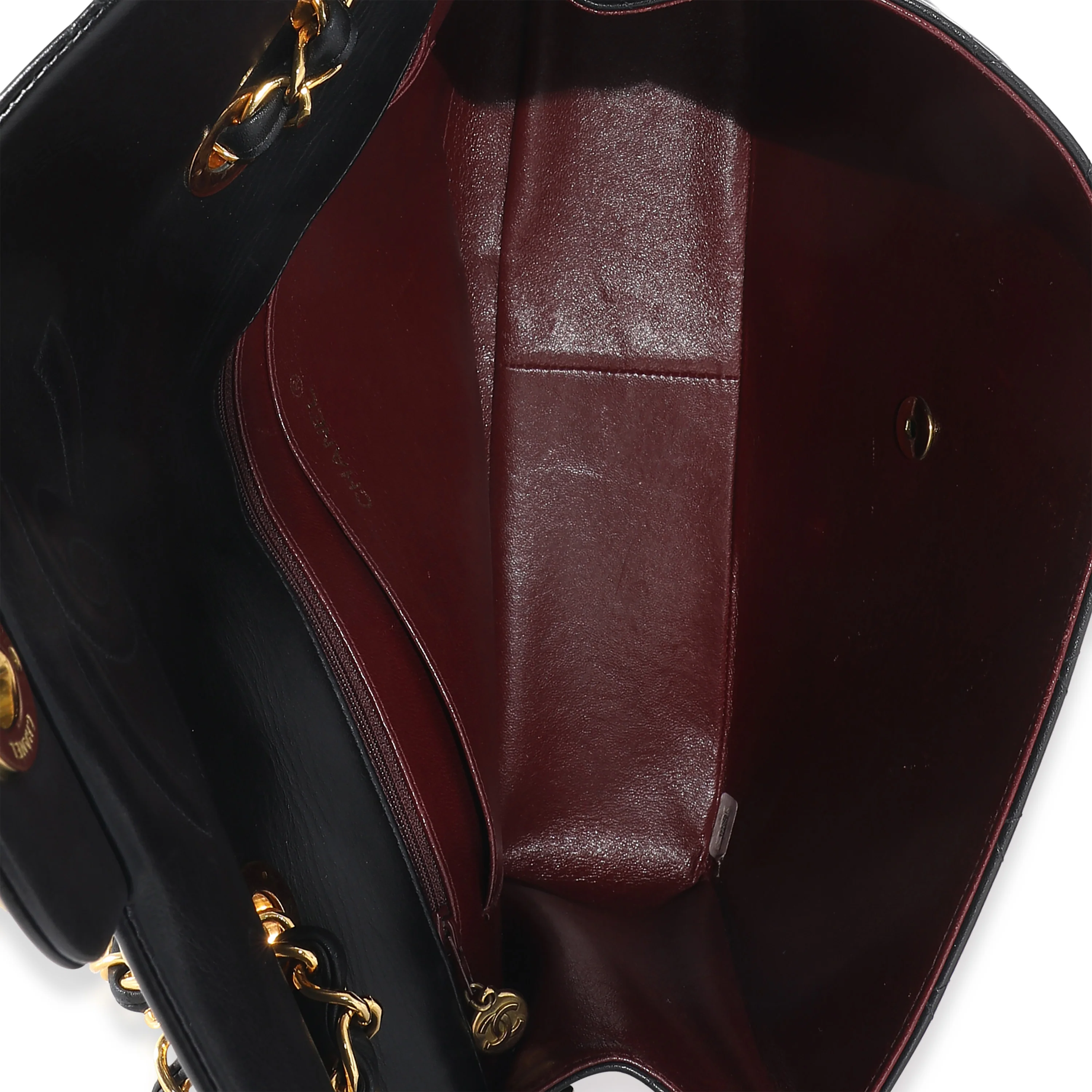 Chanel Black Quilted Lambskin Maxi Single Flap Bag - Image 8
