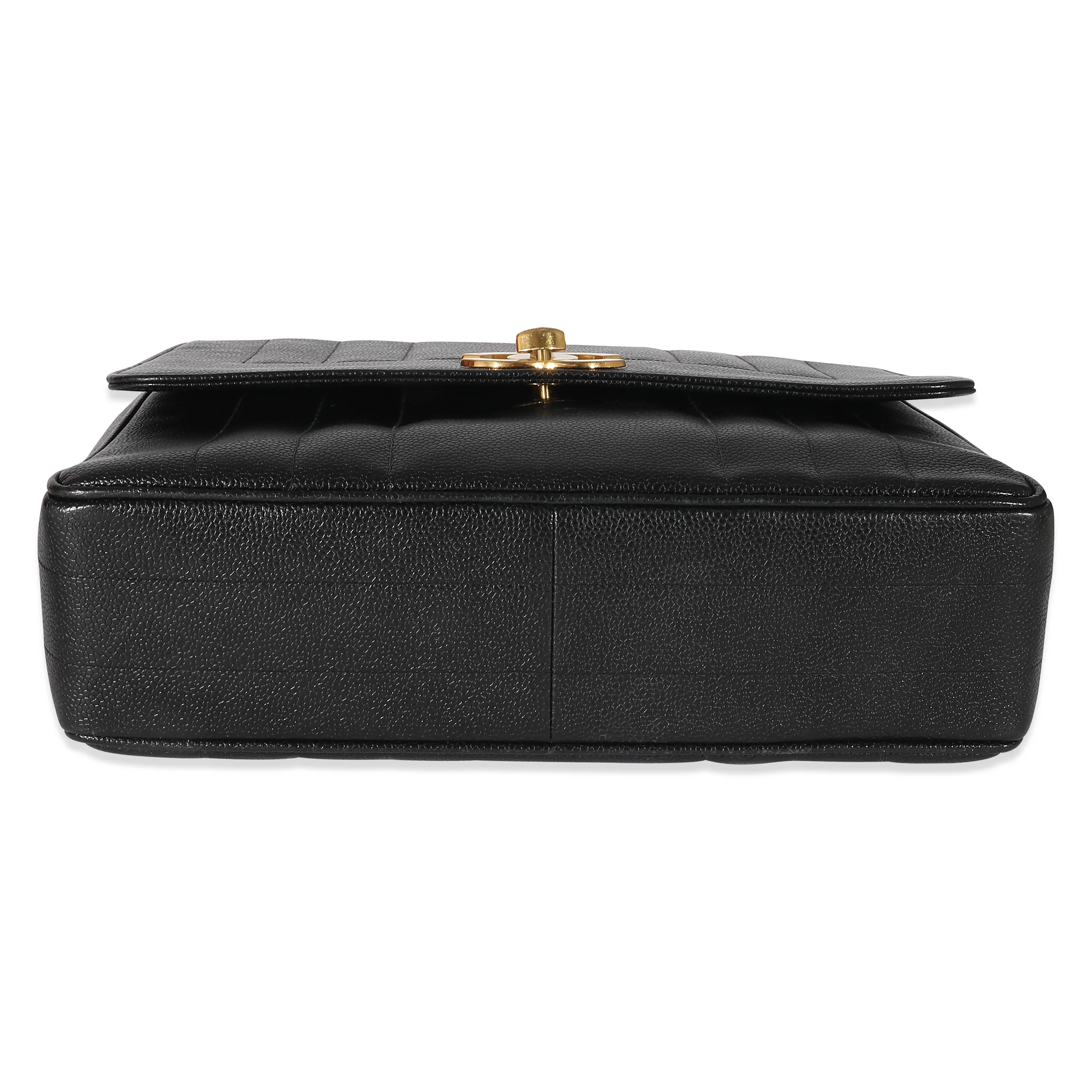 Chanel Black Caviar Mademoiselle Kelly Bag - Image 4