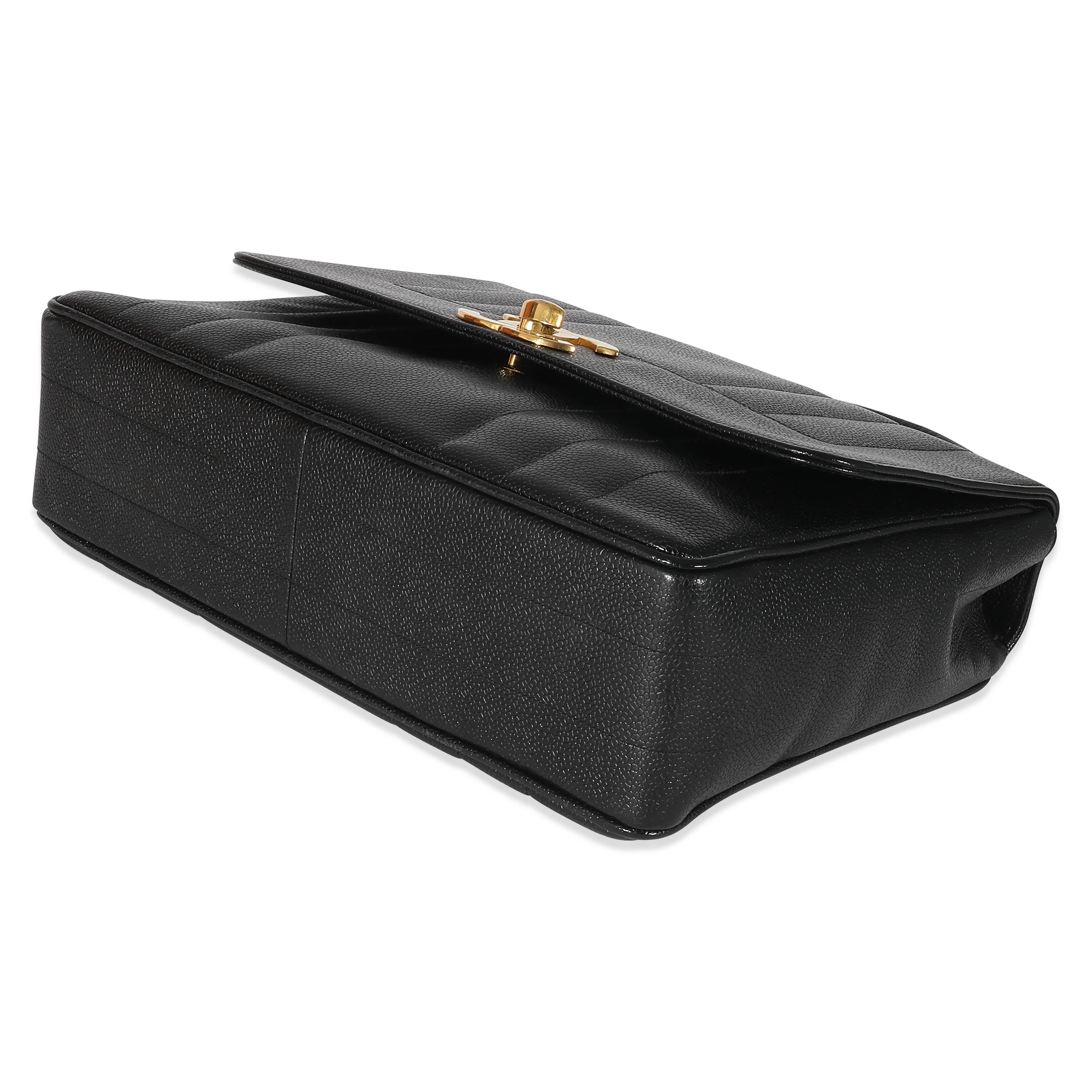 Chanel Black Caviar Mademoiselle Kelly Bag - Image 6