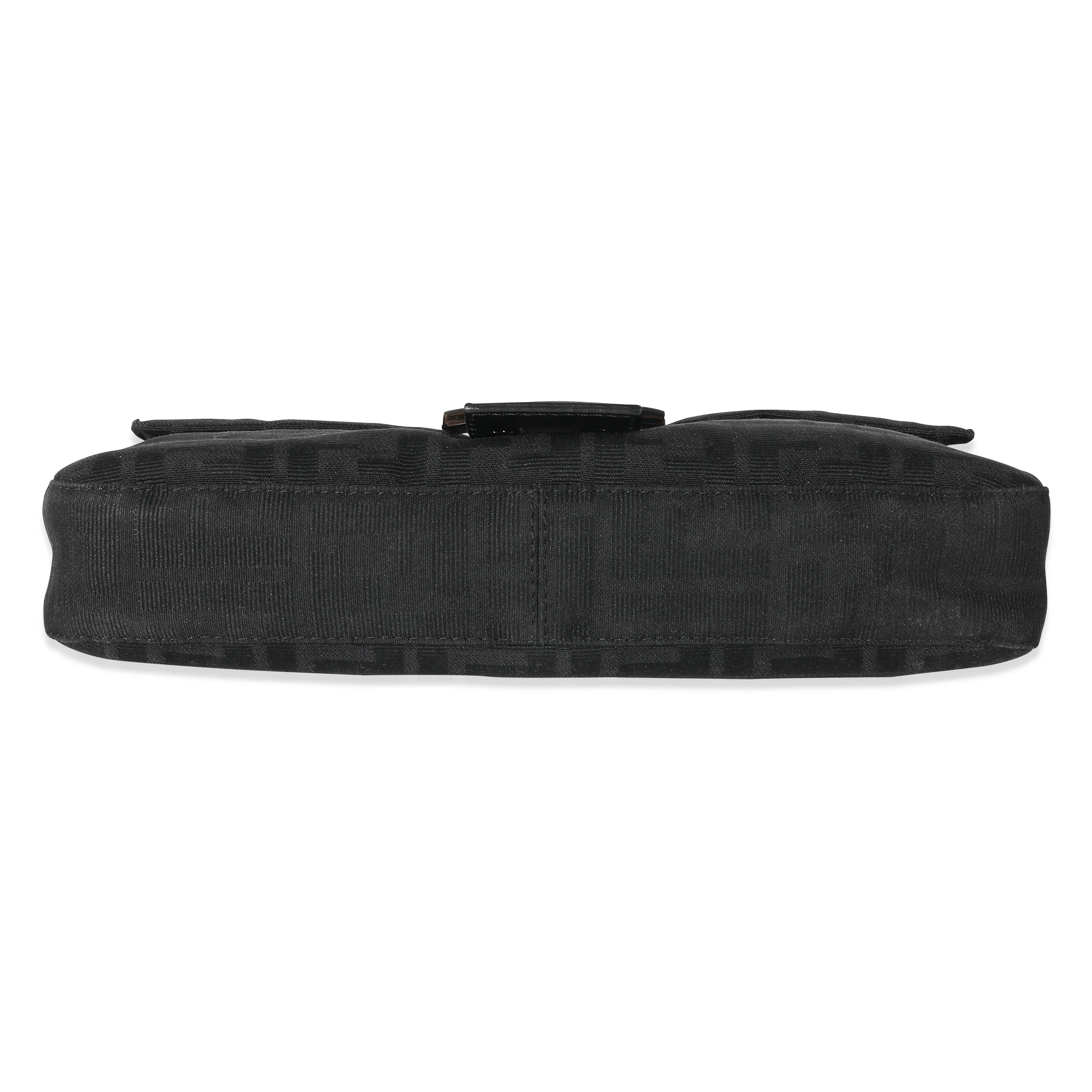 Fendi Black Zucca Canvas Baguette - Image 5