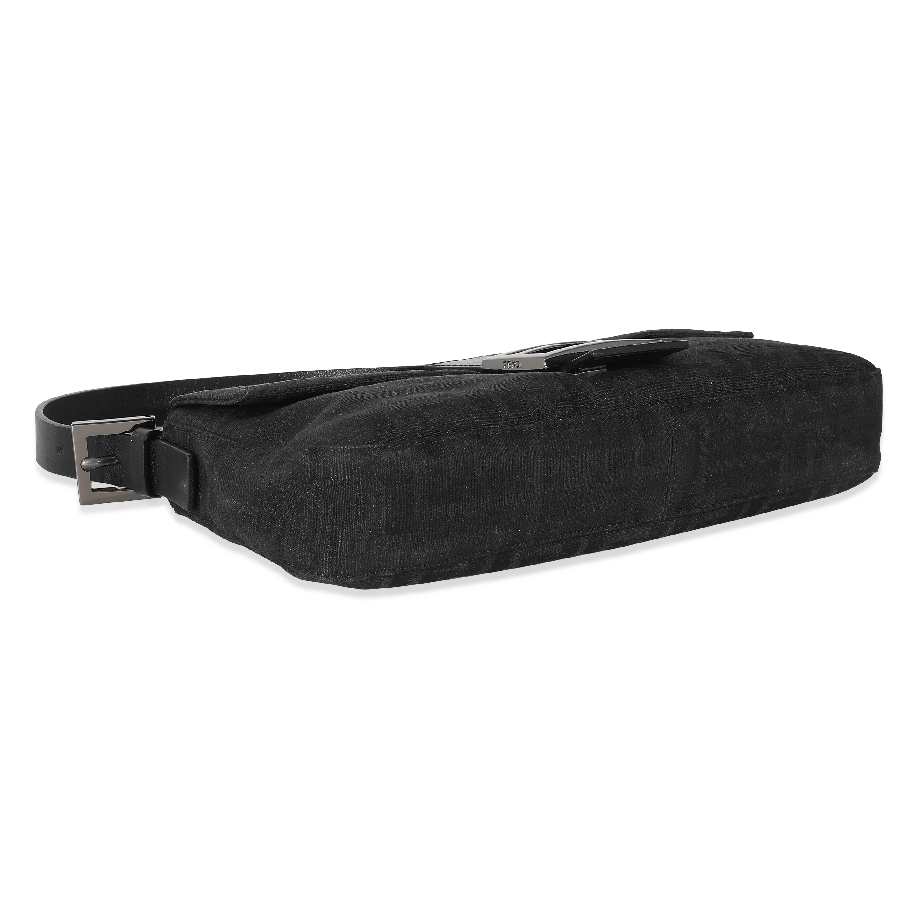 Fendi Black Zucca Canvas Baguette - Image 6