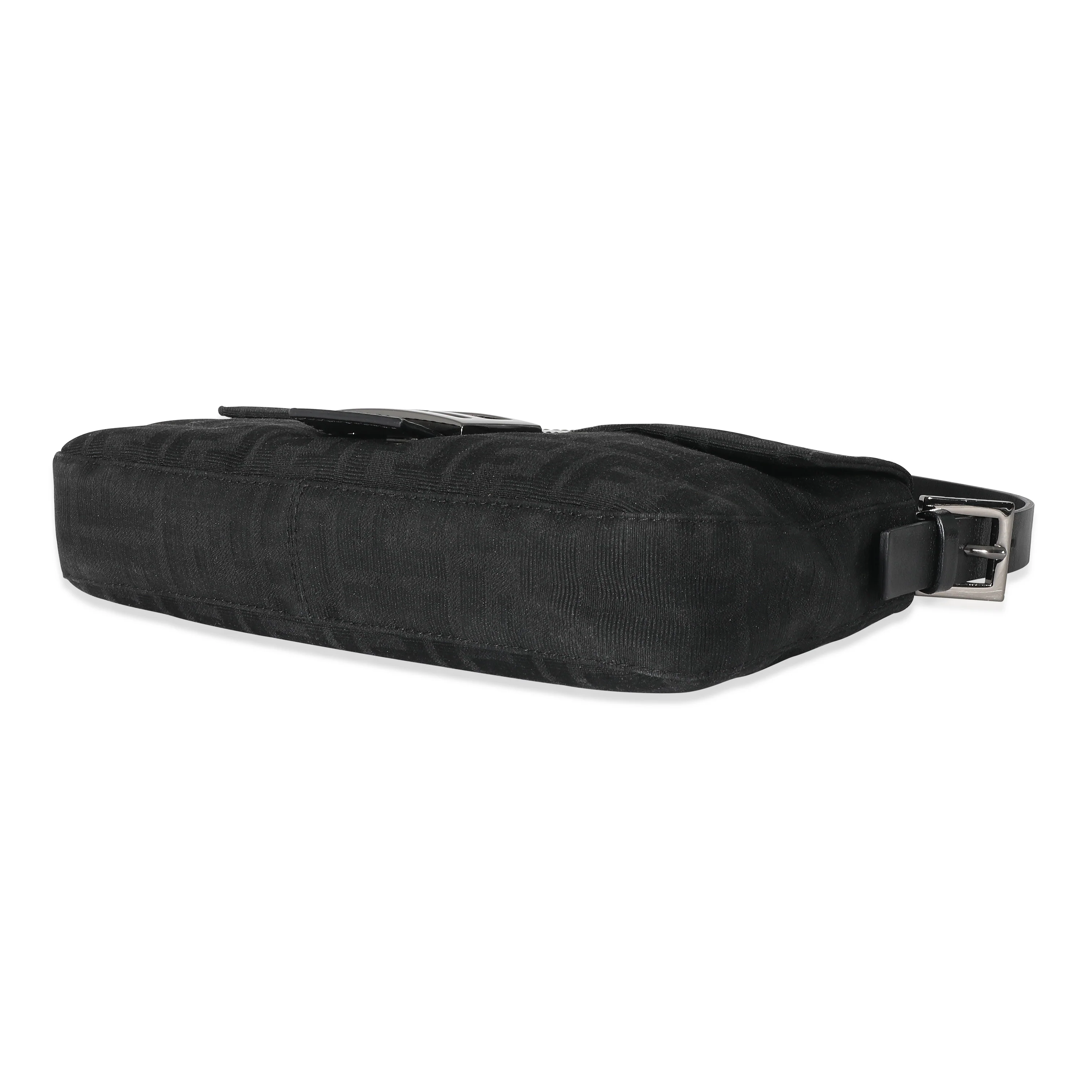 Fendi Black Zucca Canvas Baguette - Image 7
