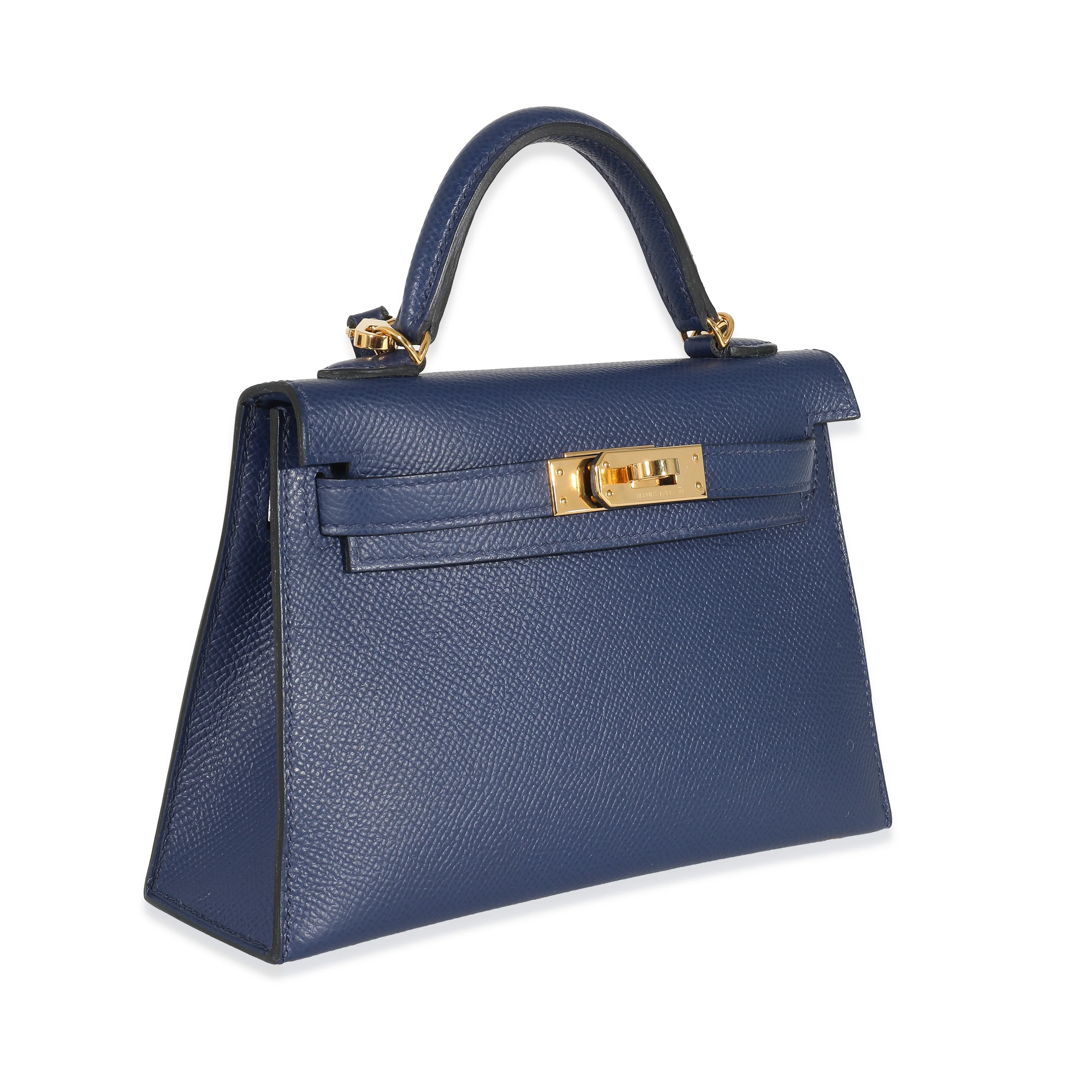 Hermès Epsom Bleu Saphir Mini Kelly II 20 GHW - Image 7