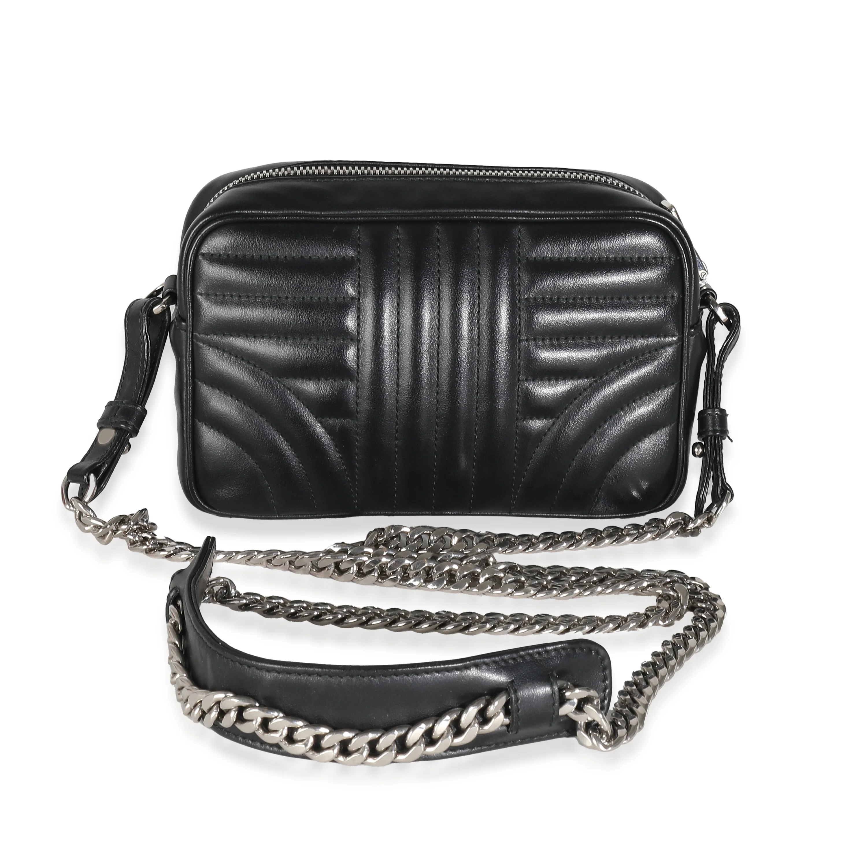Prada Black Soft Calfskin Diagramme Camera Bag - Image 4