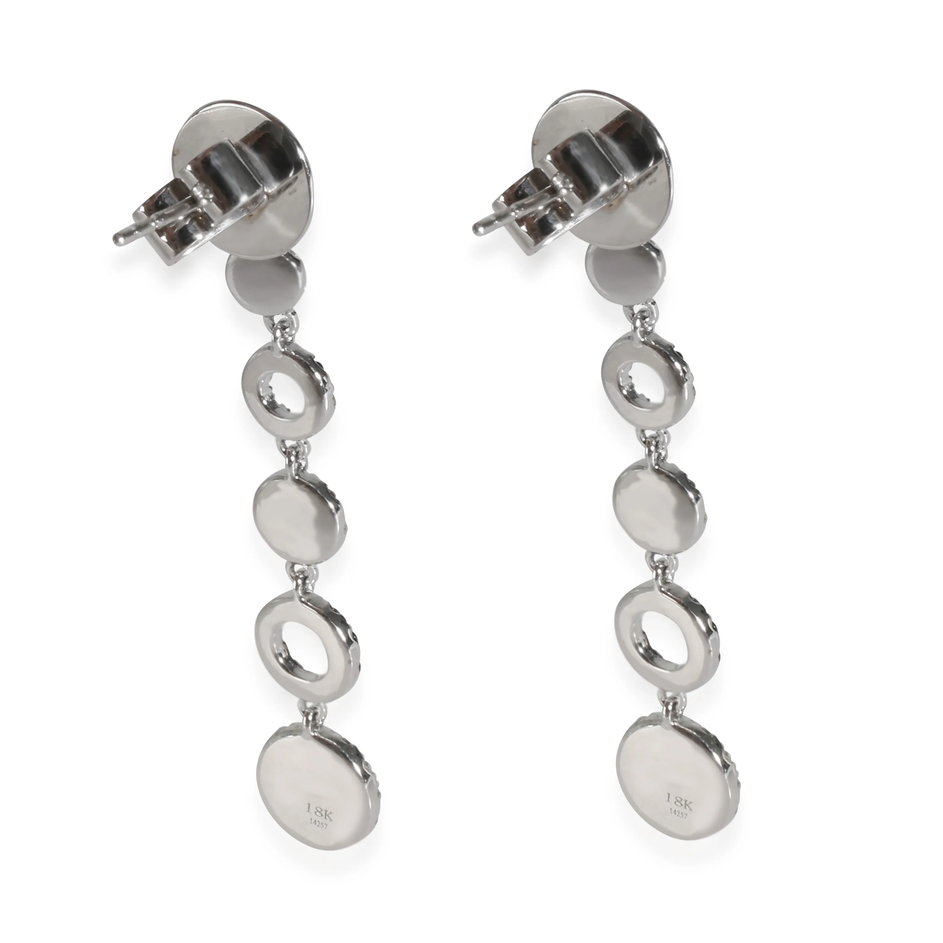 BRAND NEW Graziela Gems Earrings in 18k White Gold 1.09 CTW - Image 3