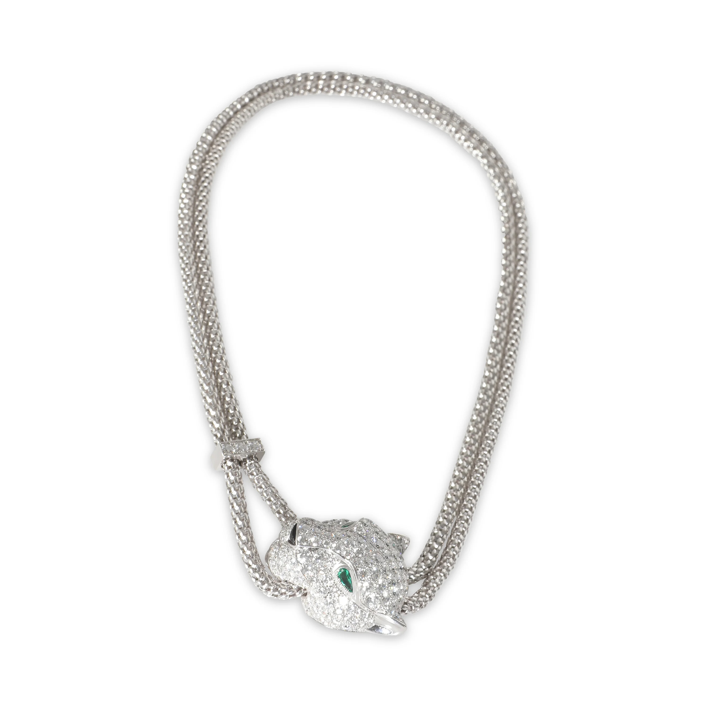 Panthere de Cartier Diamond Necklace (White Gold) - Image 3