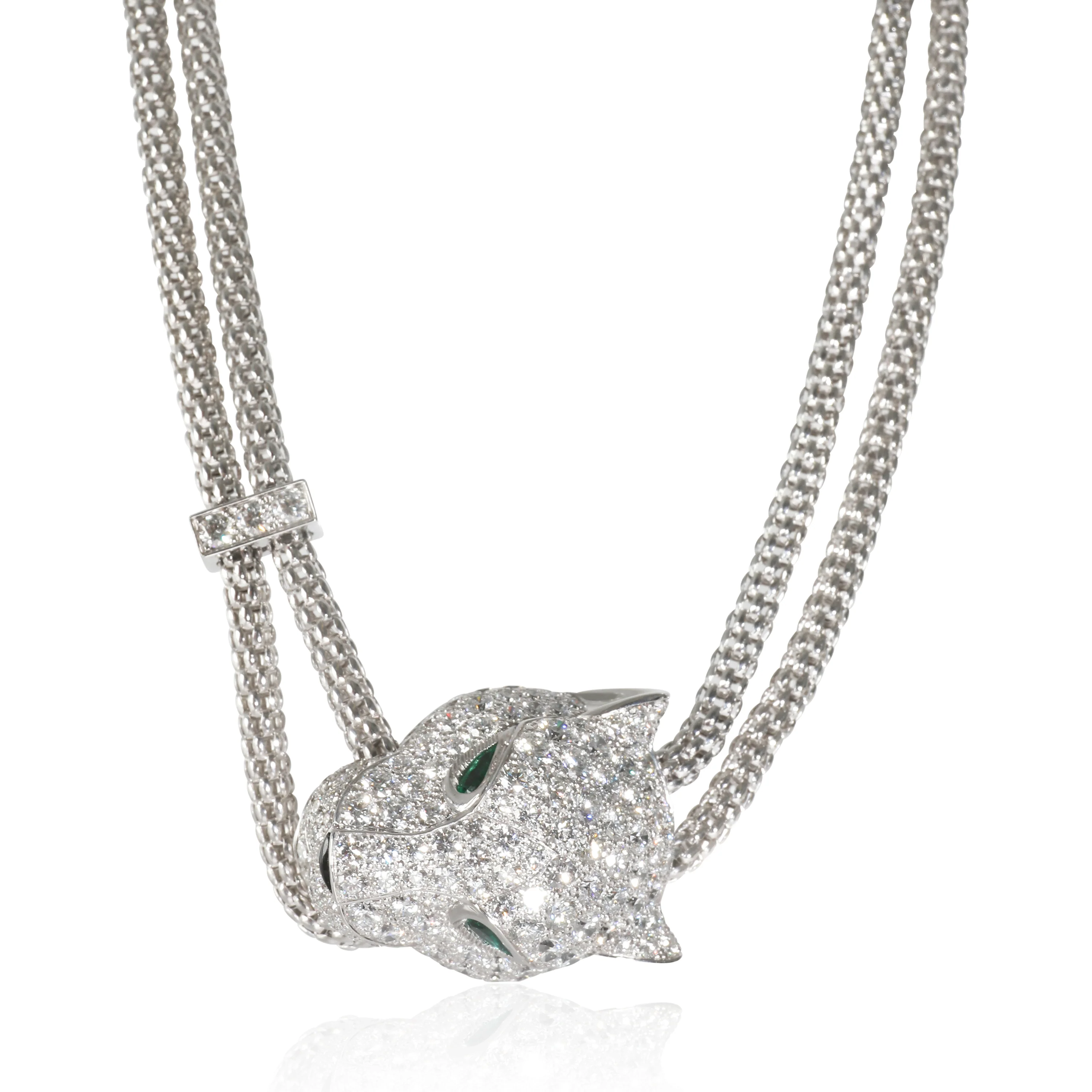 Panthere de Cartier Diamond Necklace (White Gold) - Image 6