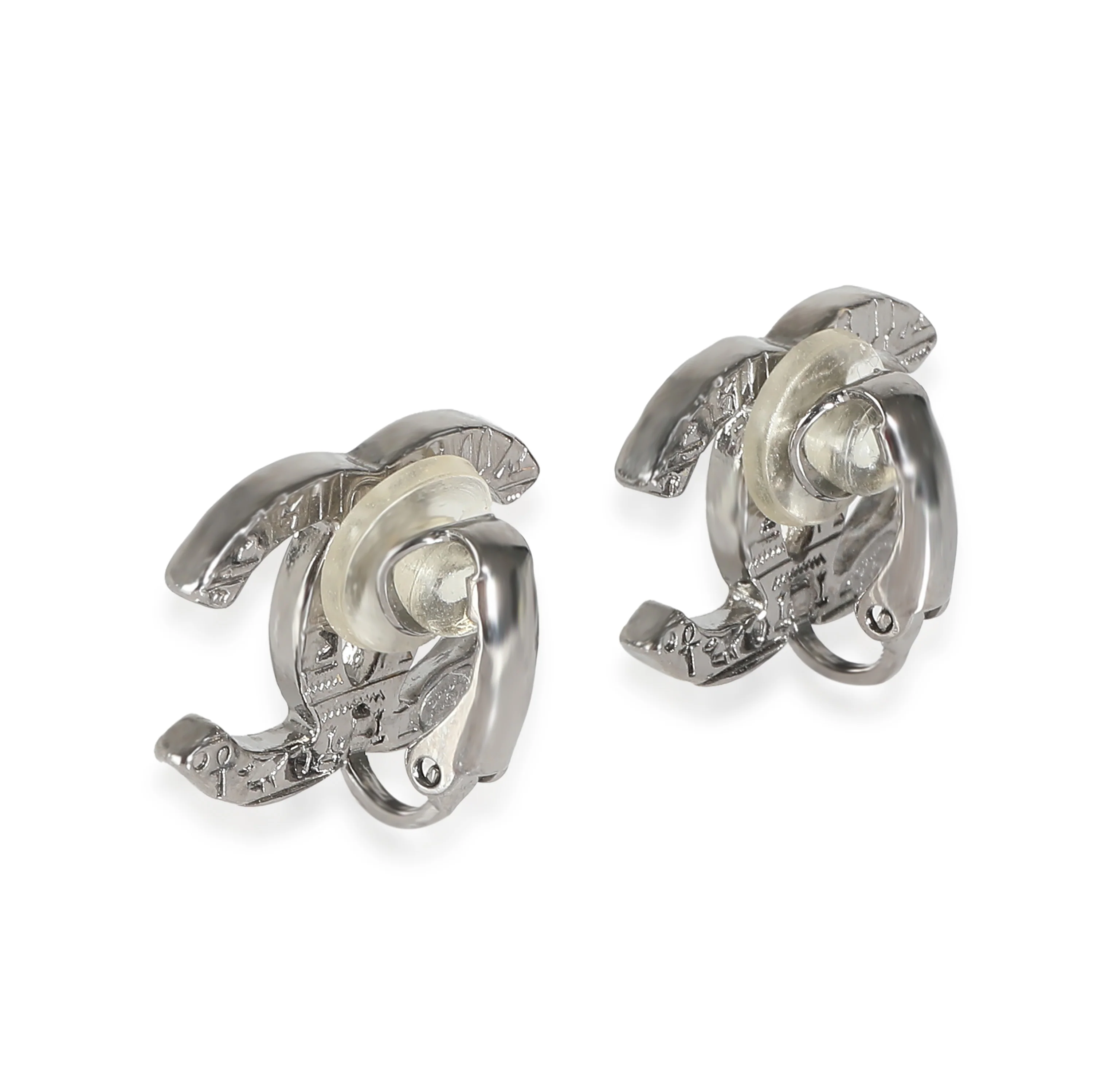 2019 Large CC Silver Tone Earring - Image 2