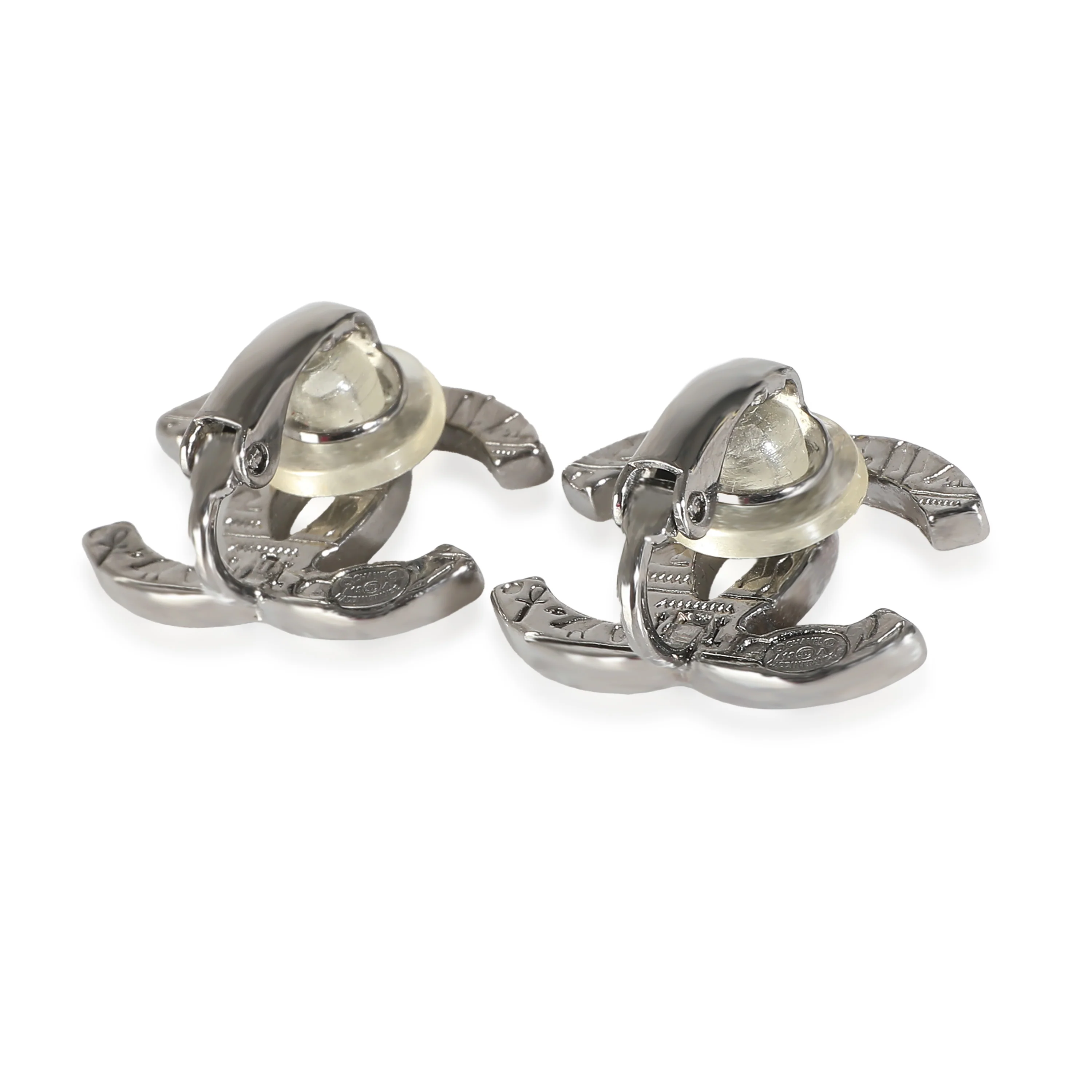 2019 Large CC Silver Tone Earring - Image 3