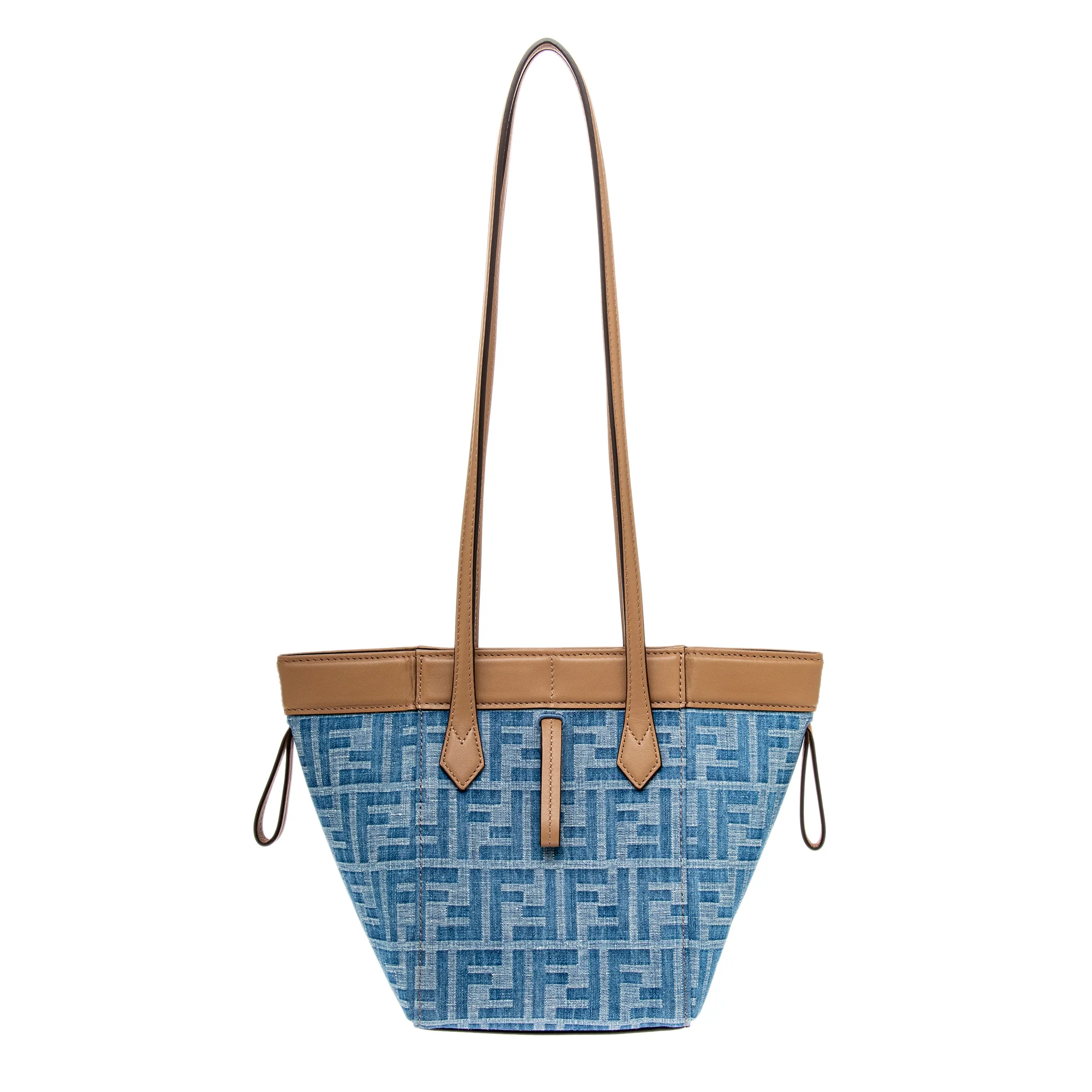 Light Blue FF Denim Fabric Mini Fendi Origami - Image 3