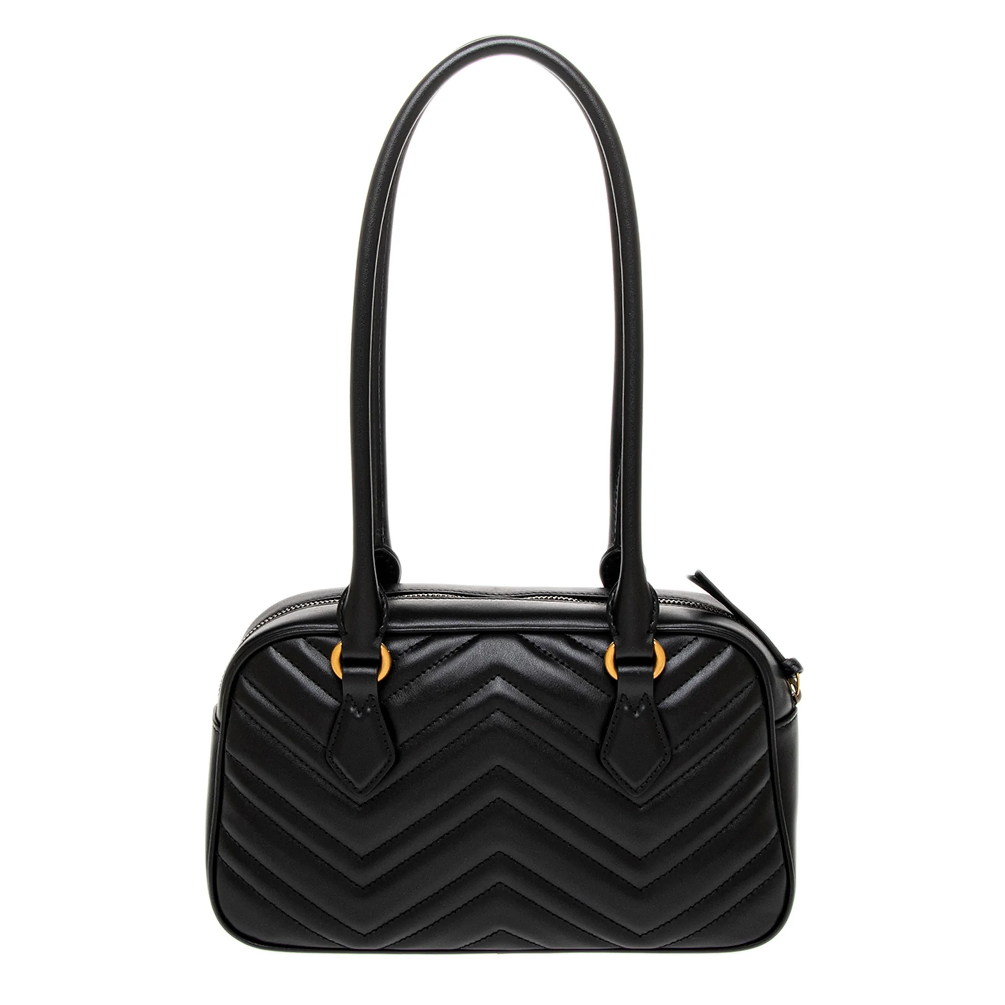 Black Matelasse Calfskin GG Marmont Small Top Handle - Image 3