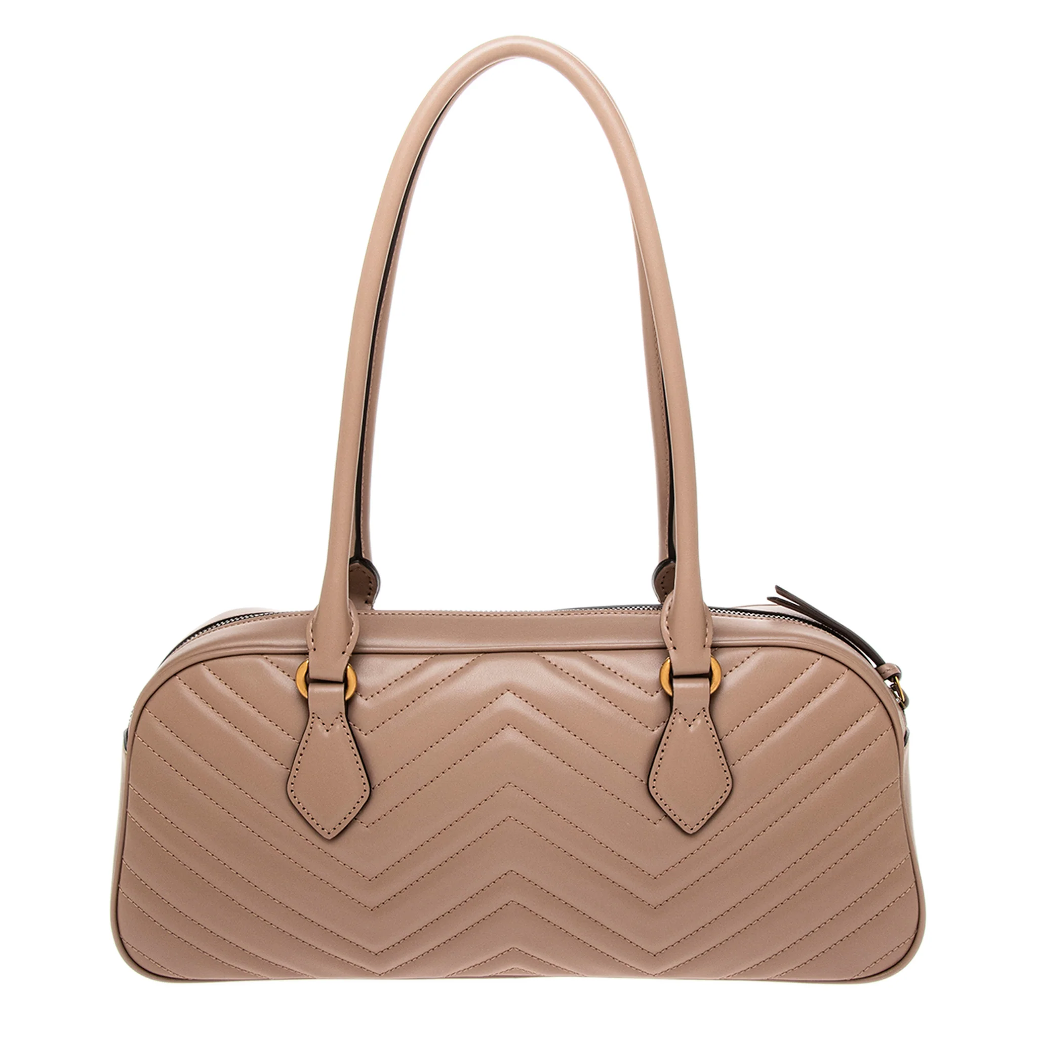 Pink Matelasse Calfskin GG Marmont Medium Top Handle - Image 3