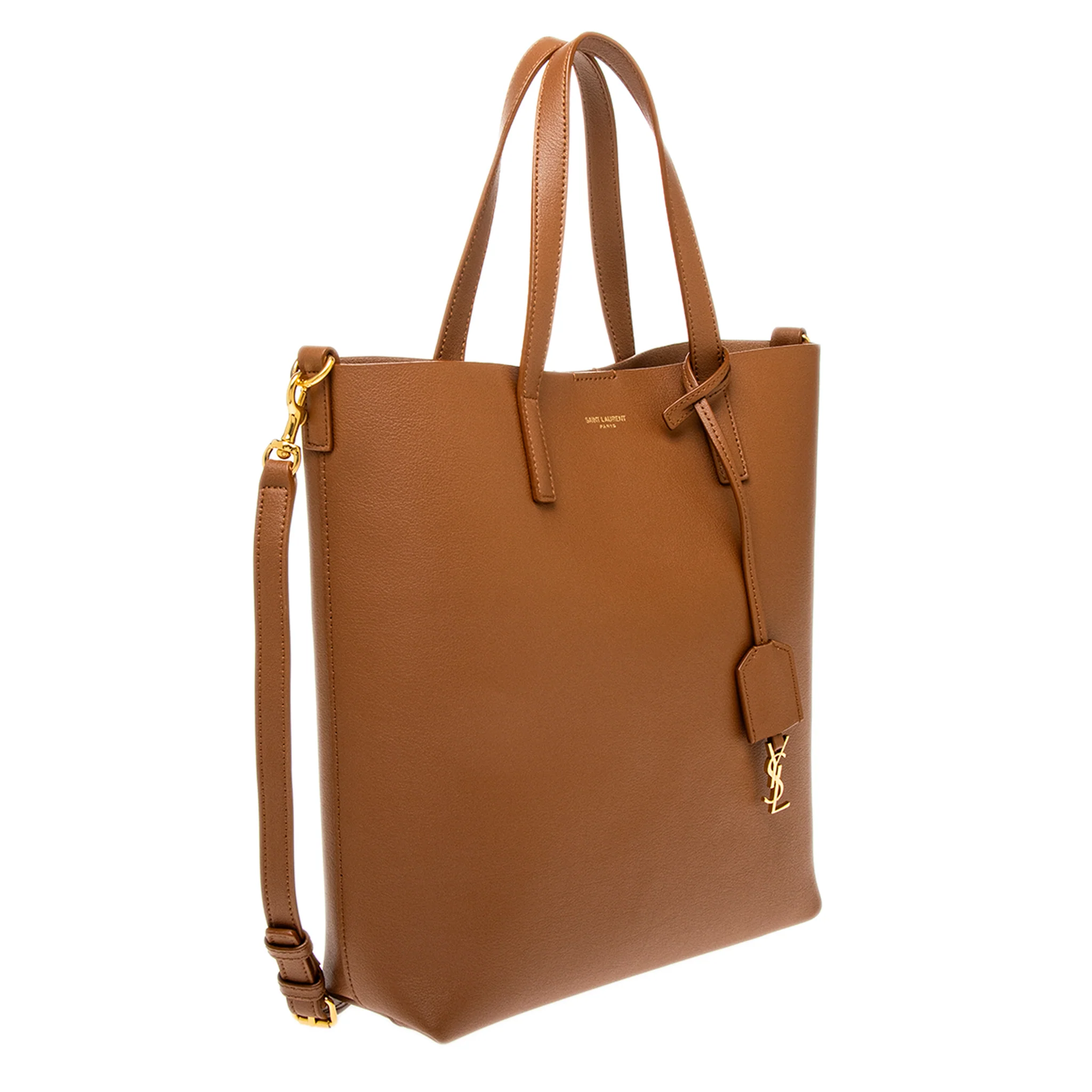 Brick Leather North South Shopping Tote - Image 2