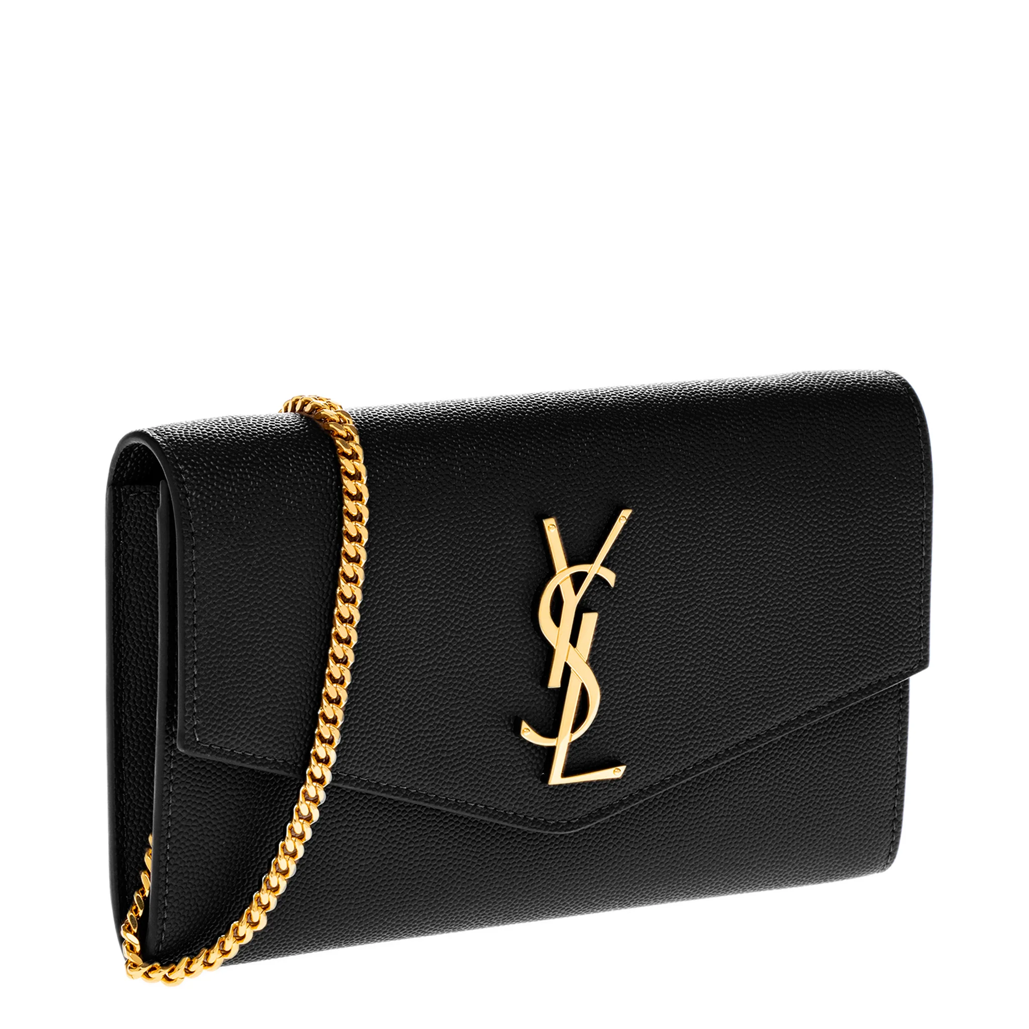 Black Grain De Poudre Uptown Chain Wallet - Image 2