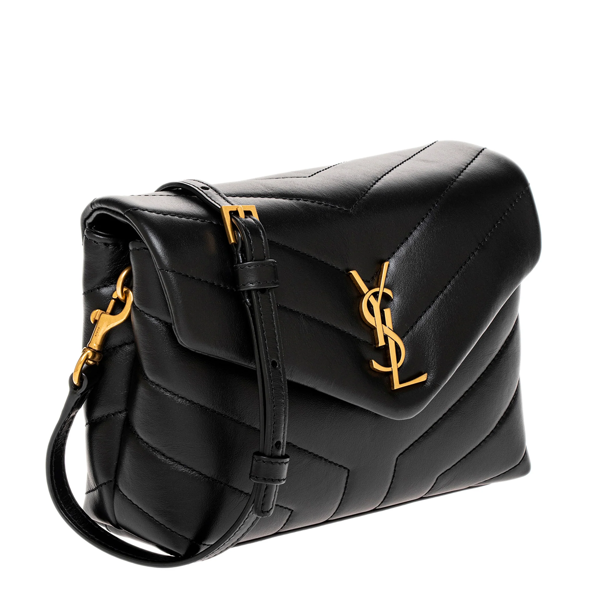 Black Matelasse Leather Toy Loulou - Image 2
