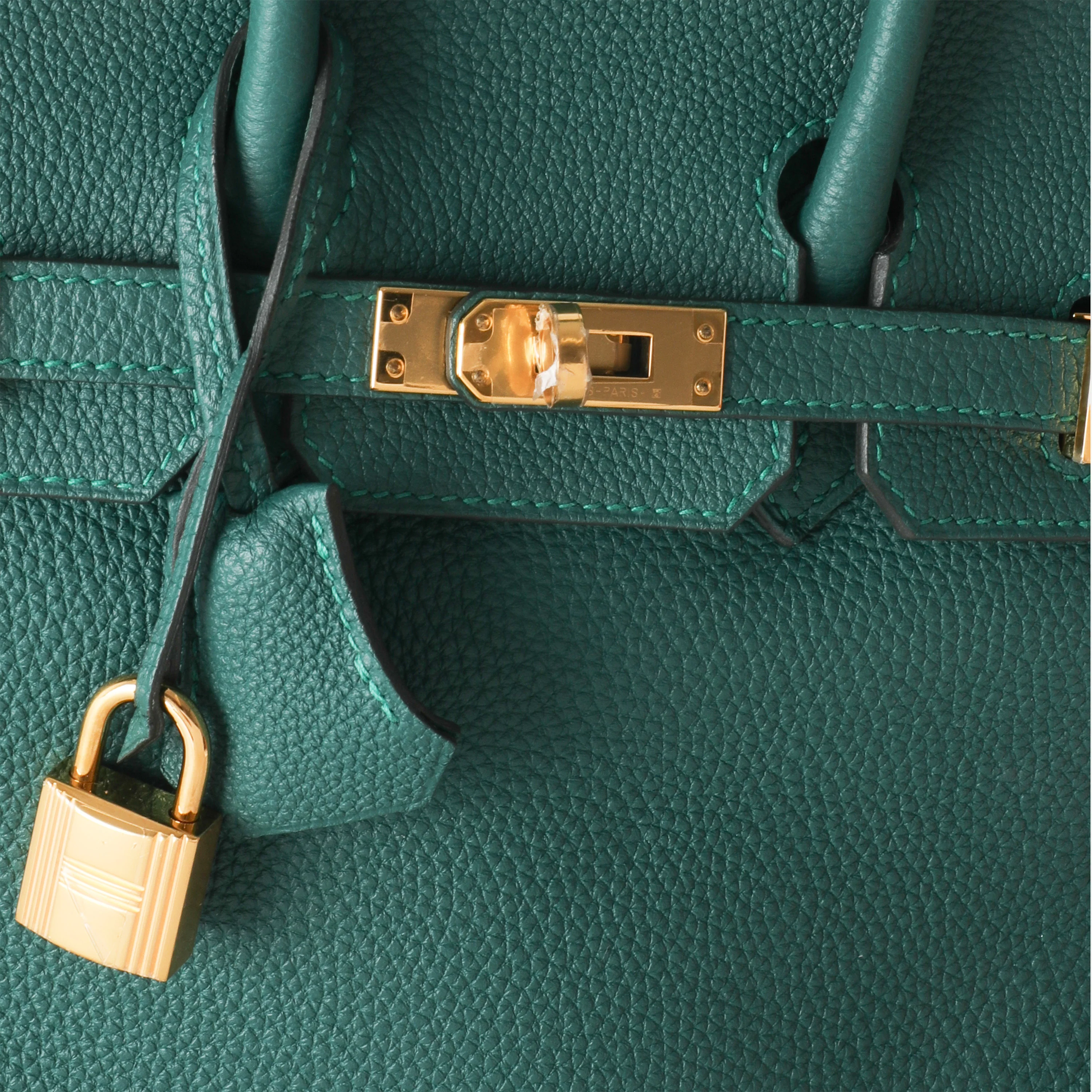 Malachite Togo Birkin 25 GHW - Image 8